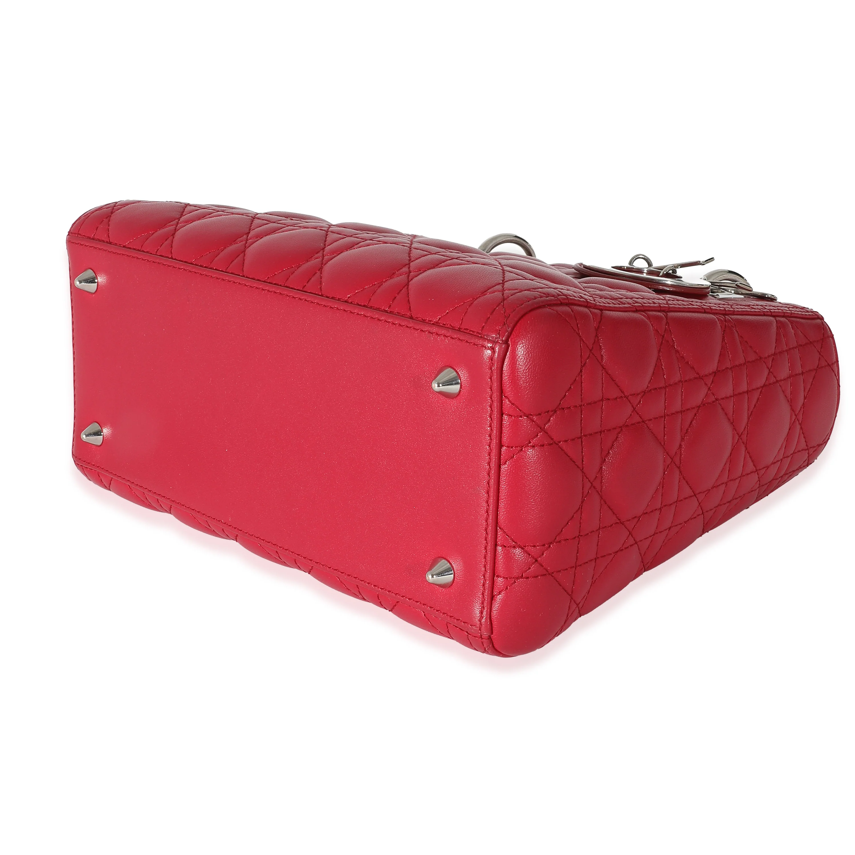Christian Dior Pink Lambskin Cannage Medium Lady Dior - Image 6