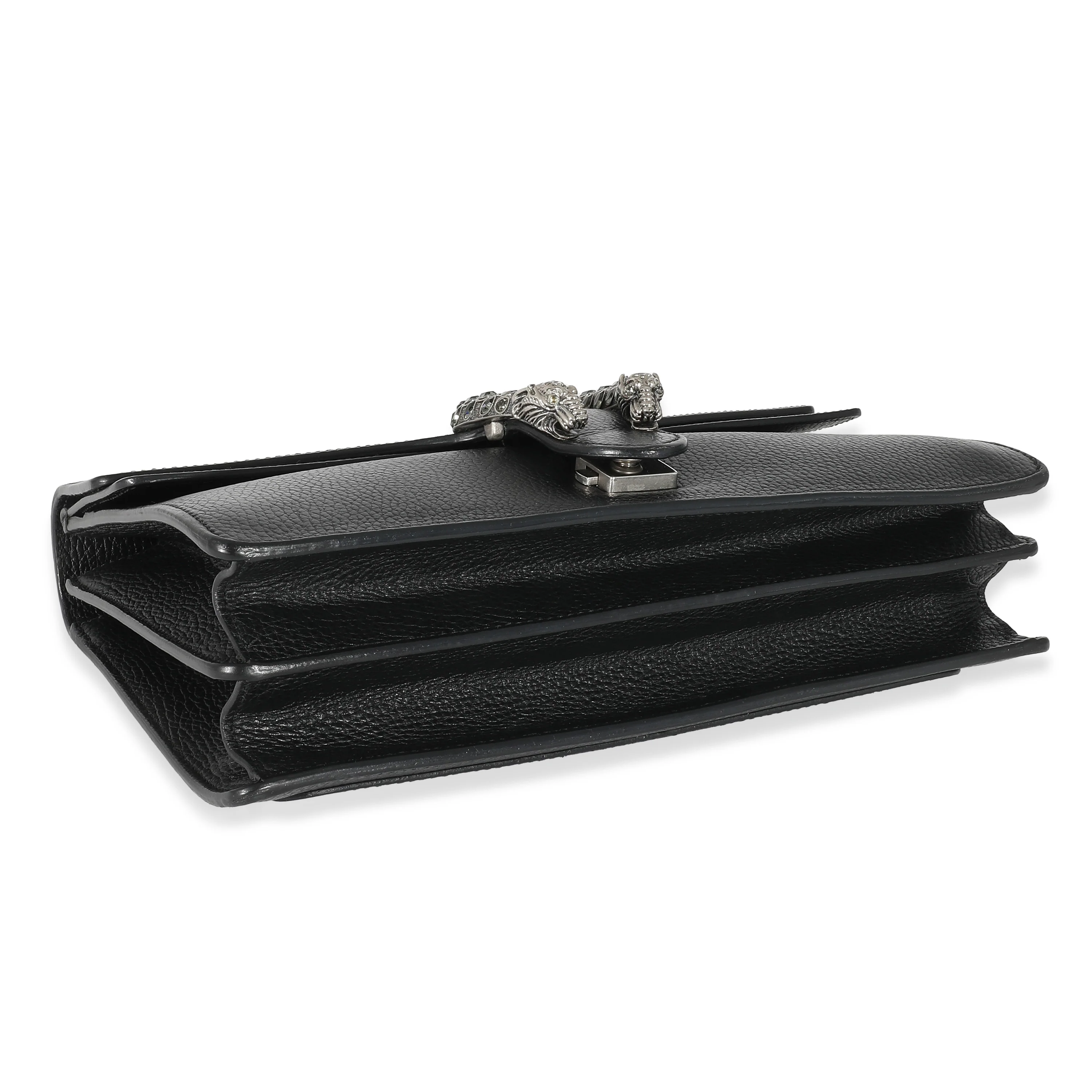 Gucci Black Pebbled Leather Medium Dionysus - Image 4