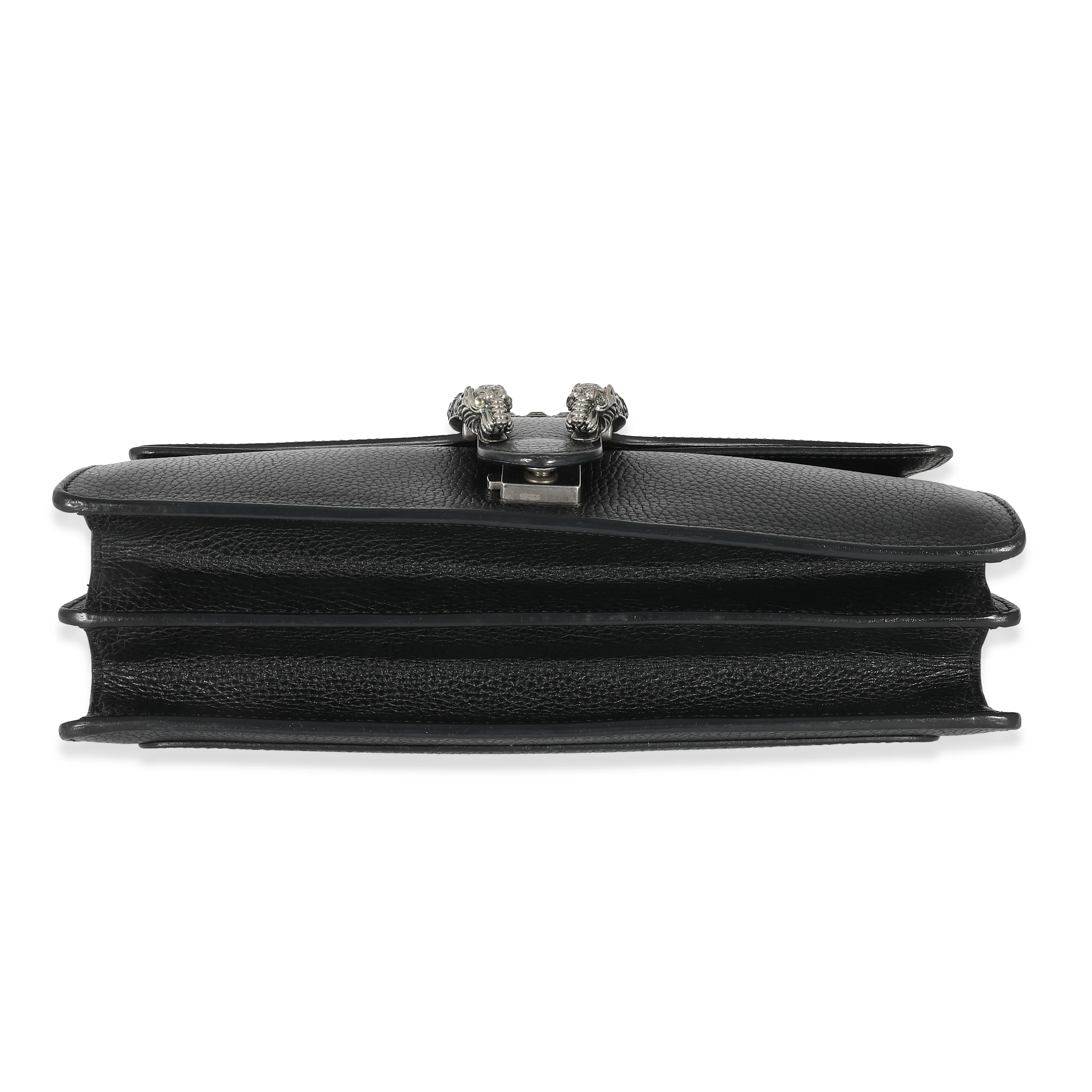 Gucci Black Pebbled Leather Medium Dionysus - Image 7