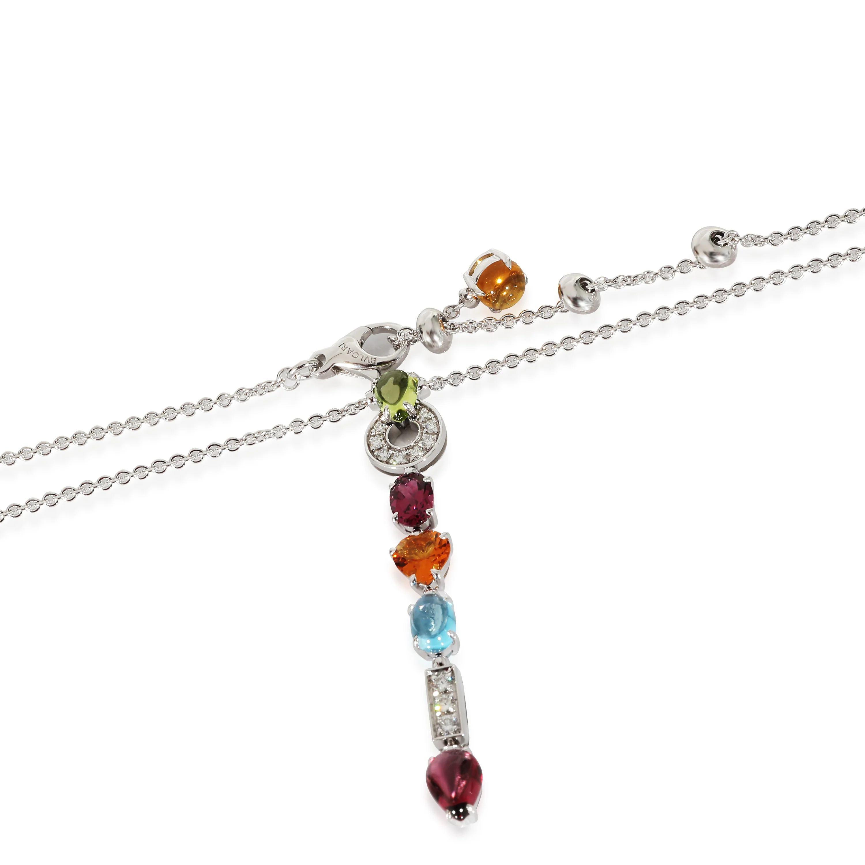 Allegra Diamond & Gemstones Pendant in 18k White Gold 0.3 CTW - Image 3