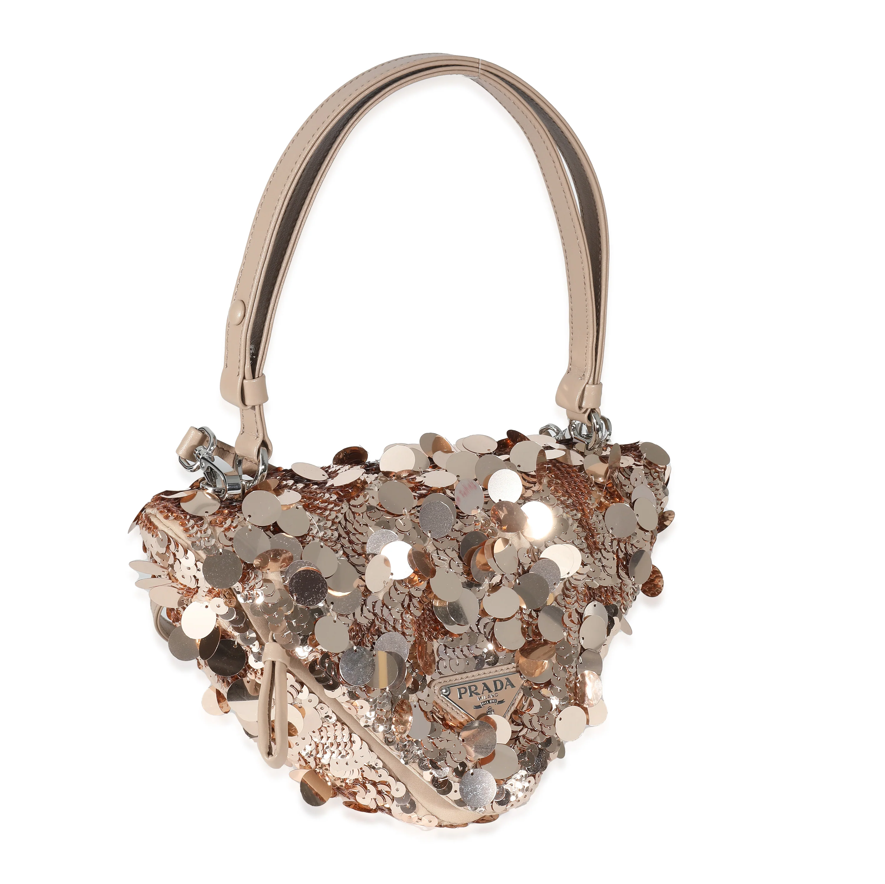 Prada Pink Cameo Sequin Triangle Bag - Image 3
