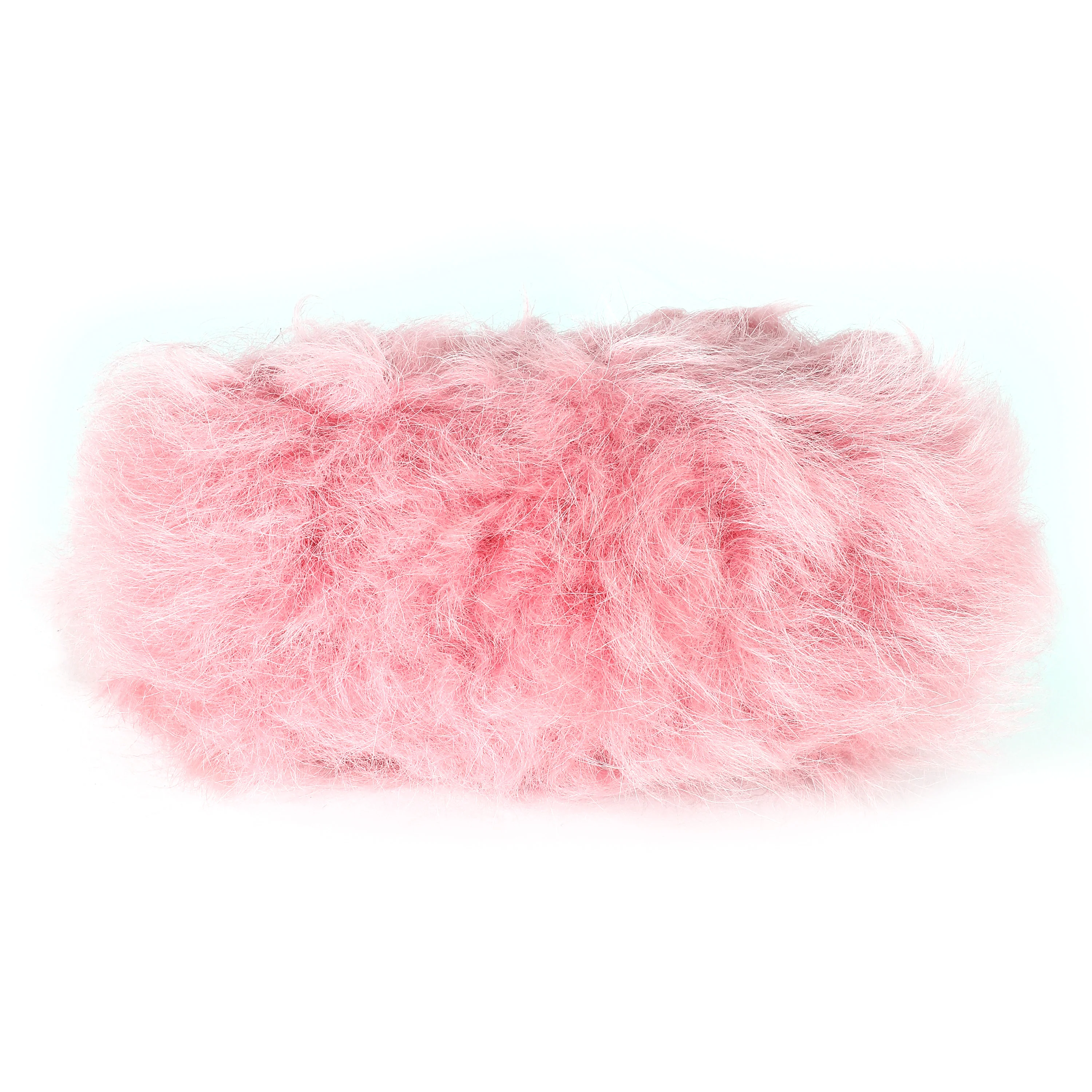 Pink Shearling Lambskin Jewel Hook Card Holder - Image 6