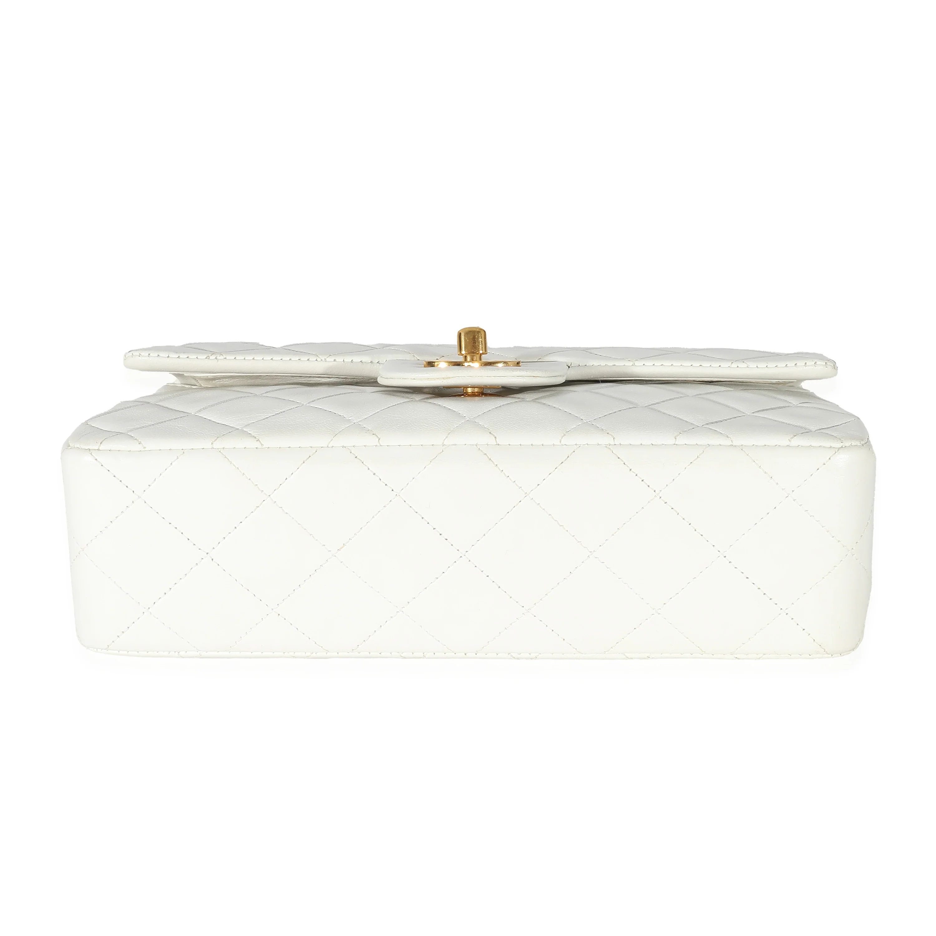 Chanel 24K White Quilted Lambskin Small Classic Flap Bag - Image 7