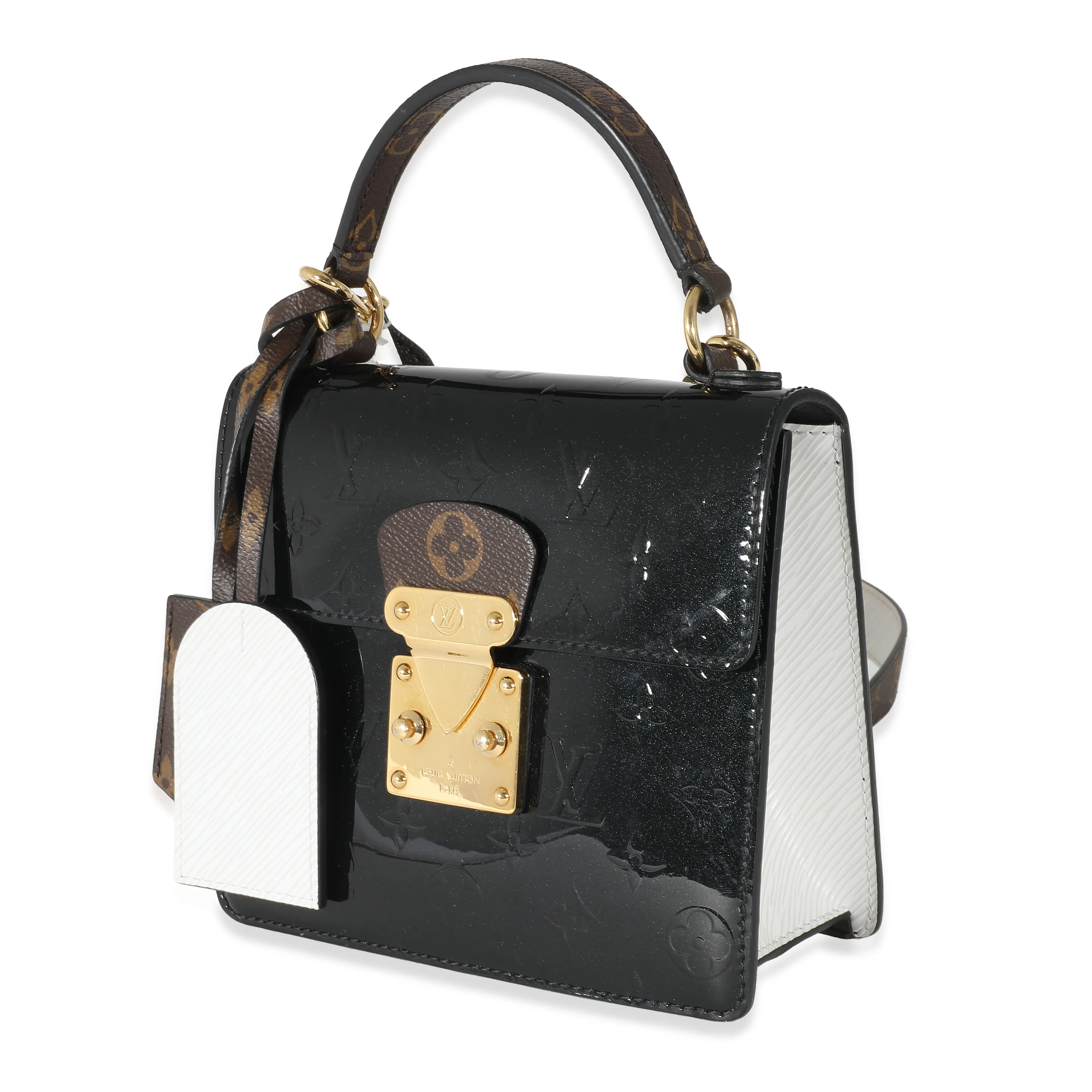 Louis Vuitton White Epi Black Monogram Vernis Spring Street - Image 2