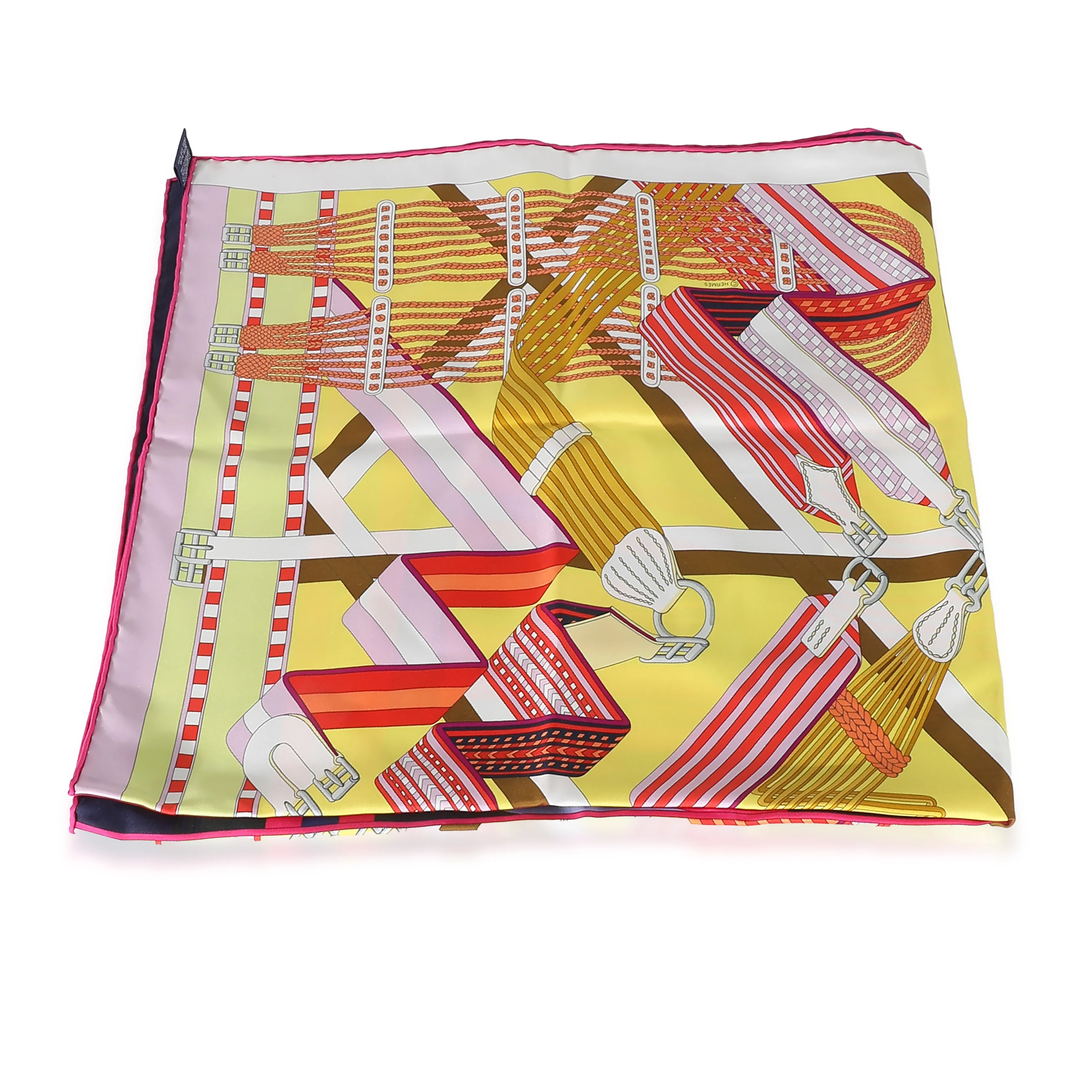 Multicolor Silk Double Sangle Scarf 90 - Image 5