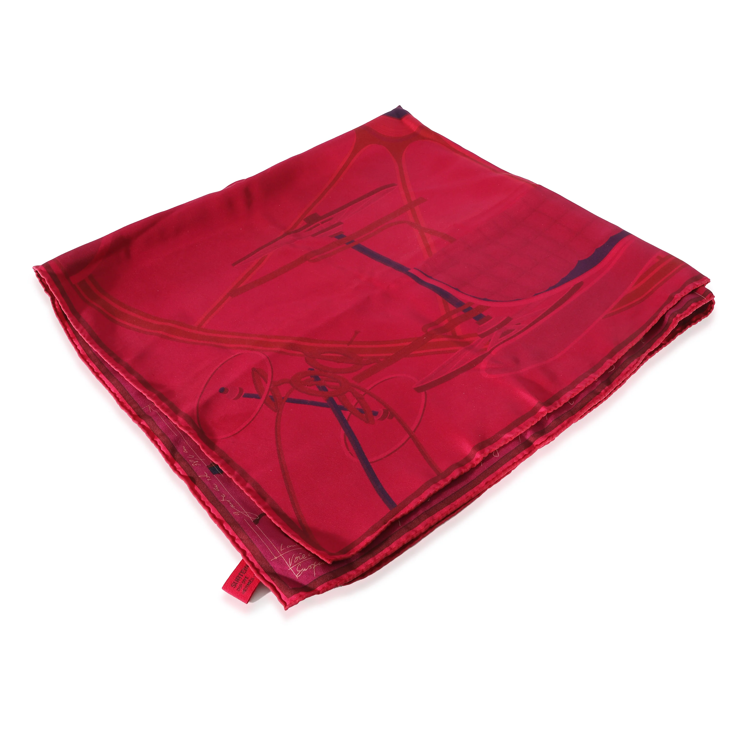 Fuchsia Dip Dye Surteint Silk Projet De Voiture Scarf 90 - Image 3