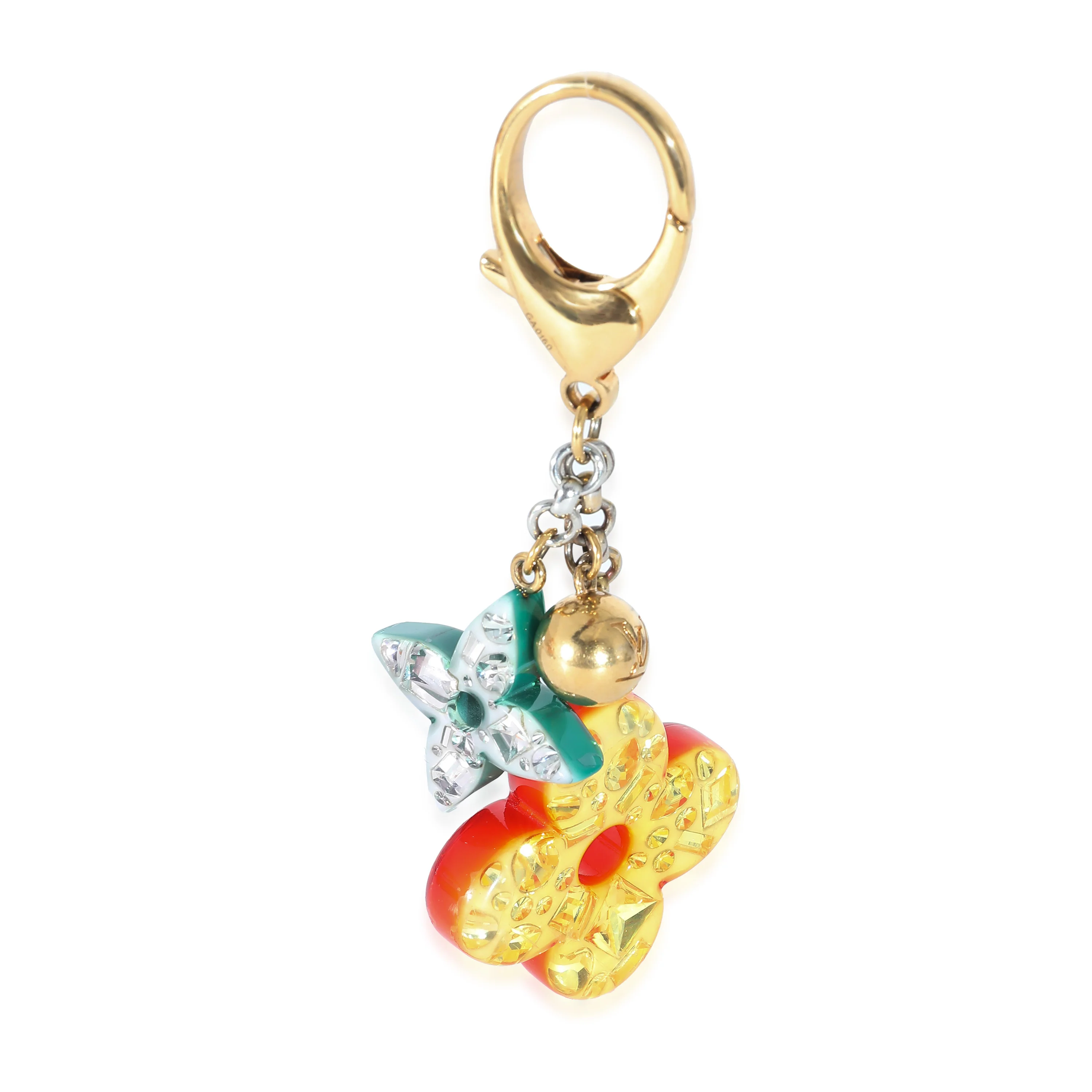 Louis Vuitton Metal Resin Monogram Glam Flower Bag Charm