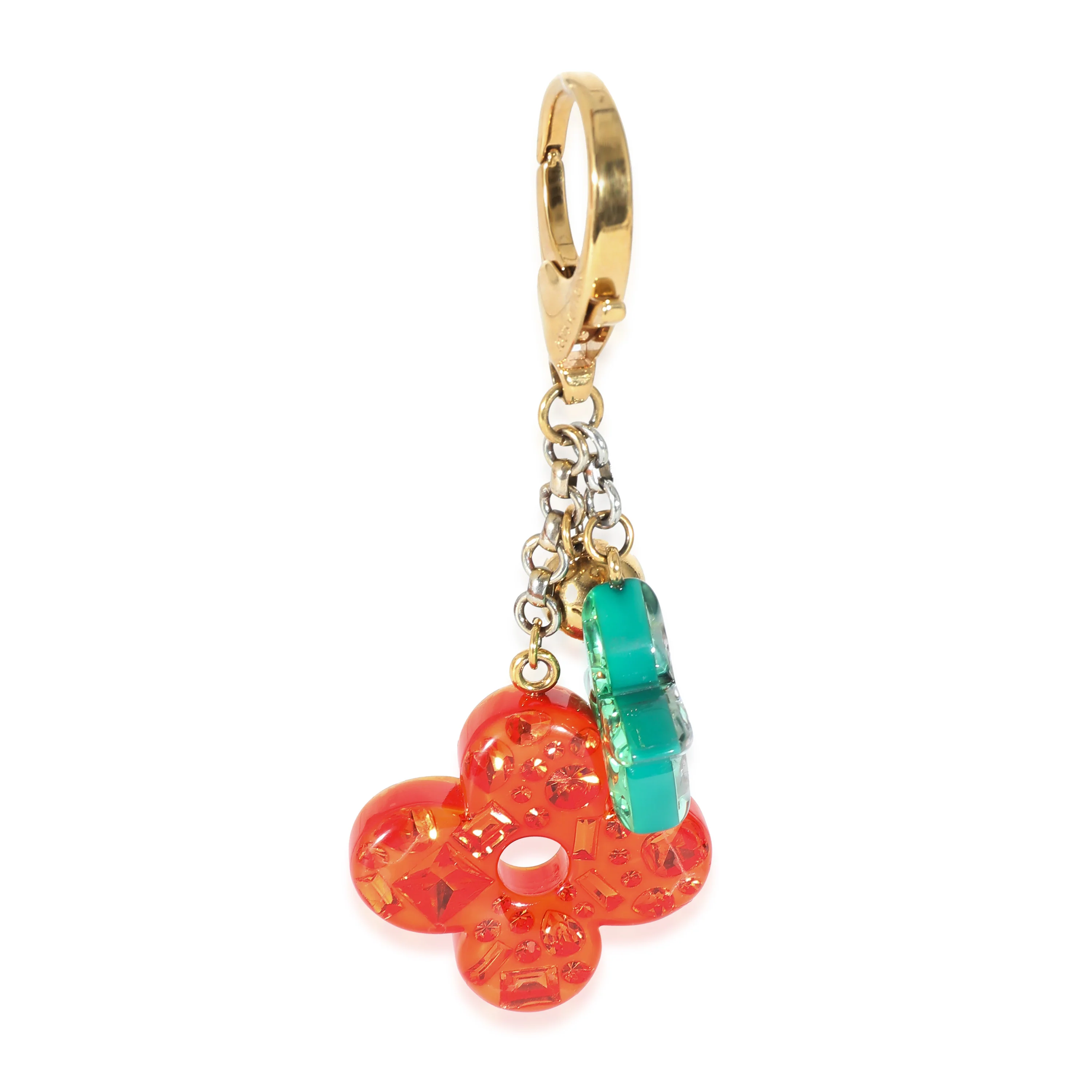 Louis Vuitton Metal Resin Monogram Glam Flower Bag Charm - Image 3