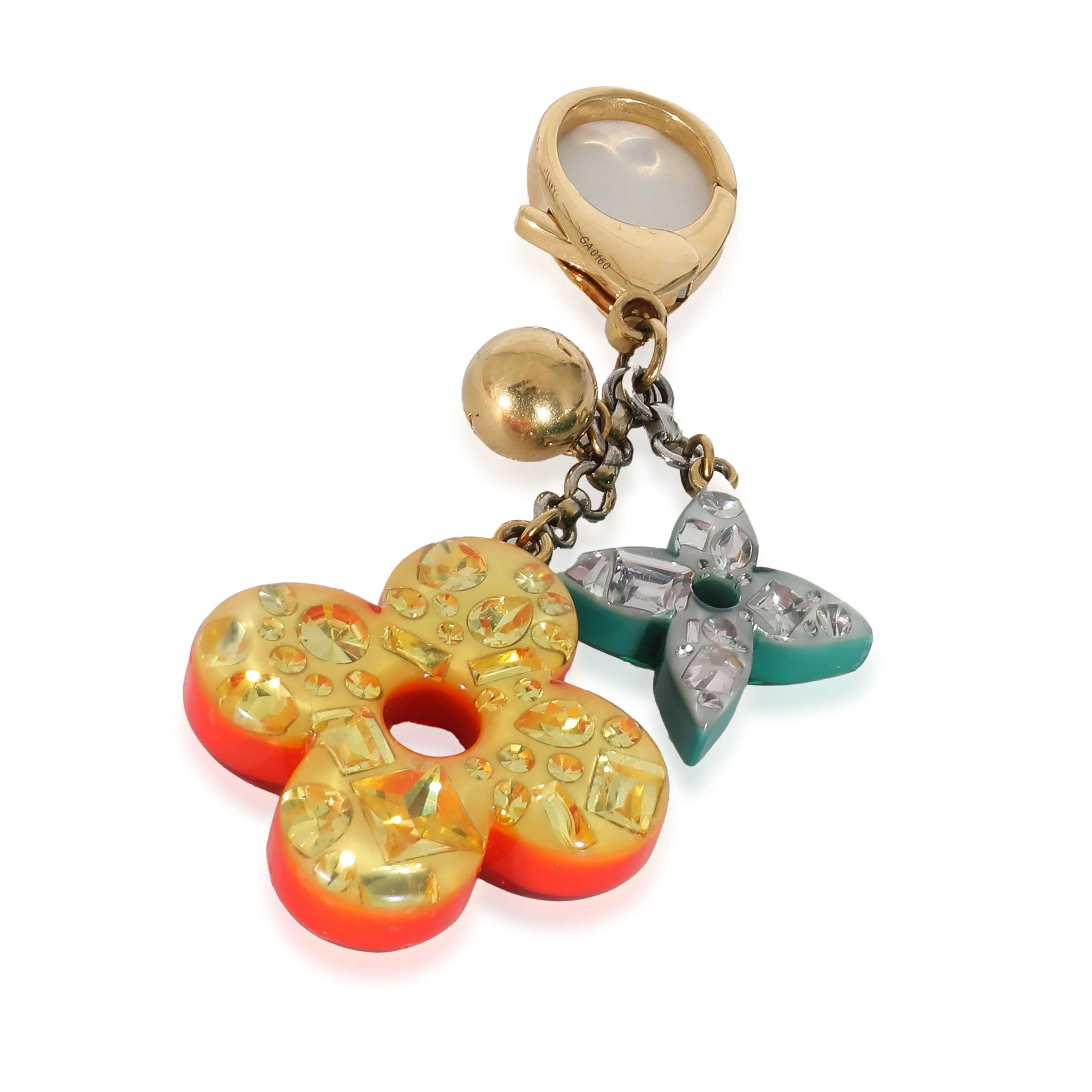 Louis Vuitton Metal Resin Monogram Glam Flower Bag Charm - Image 4