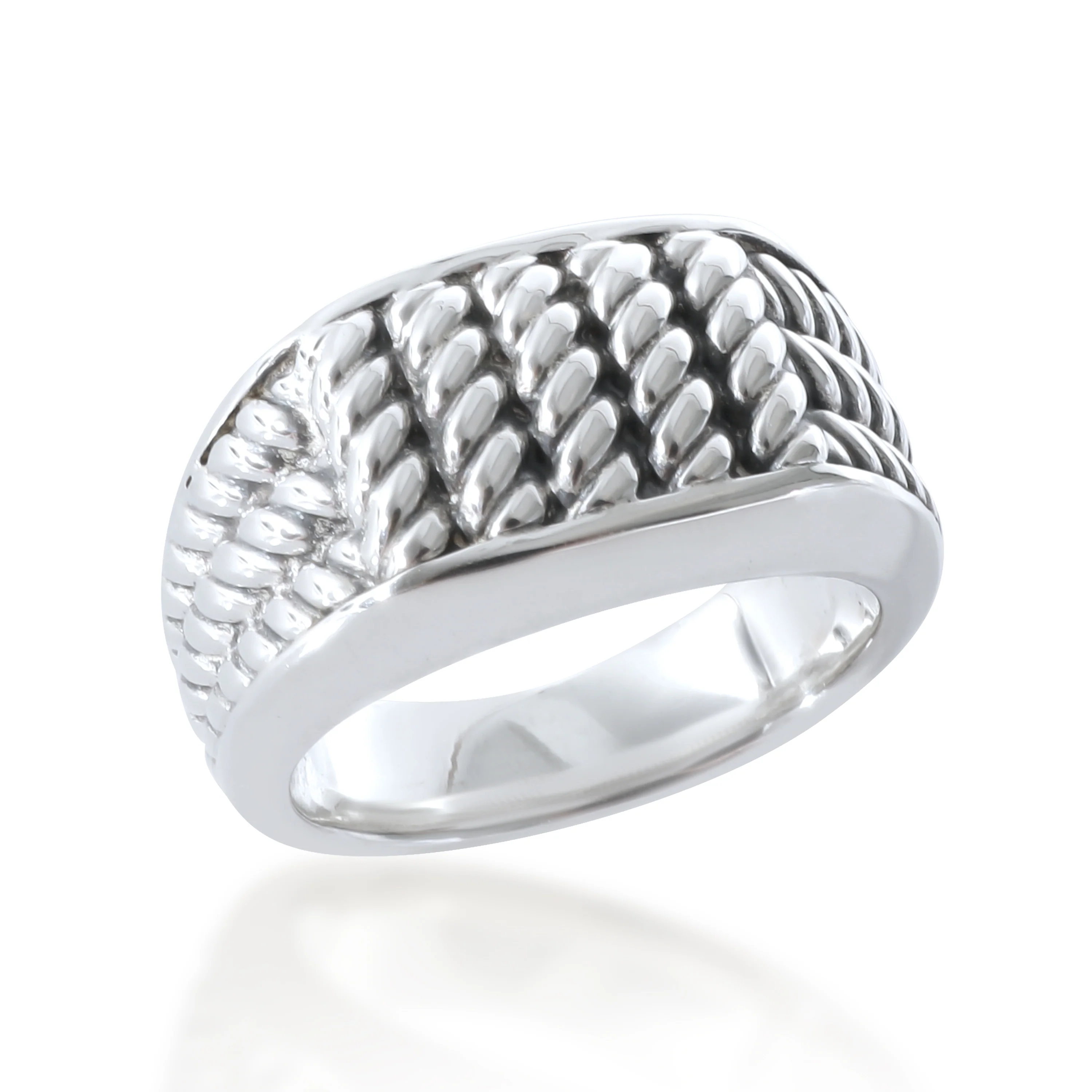 David Yurman Maritime Rope Ring in Sterling Silver - Image 4