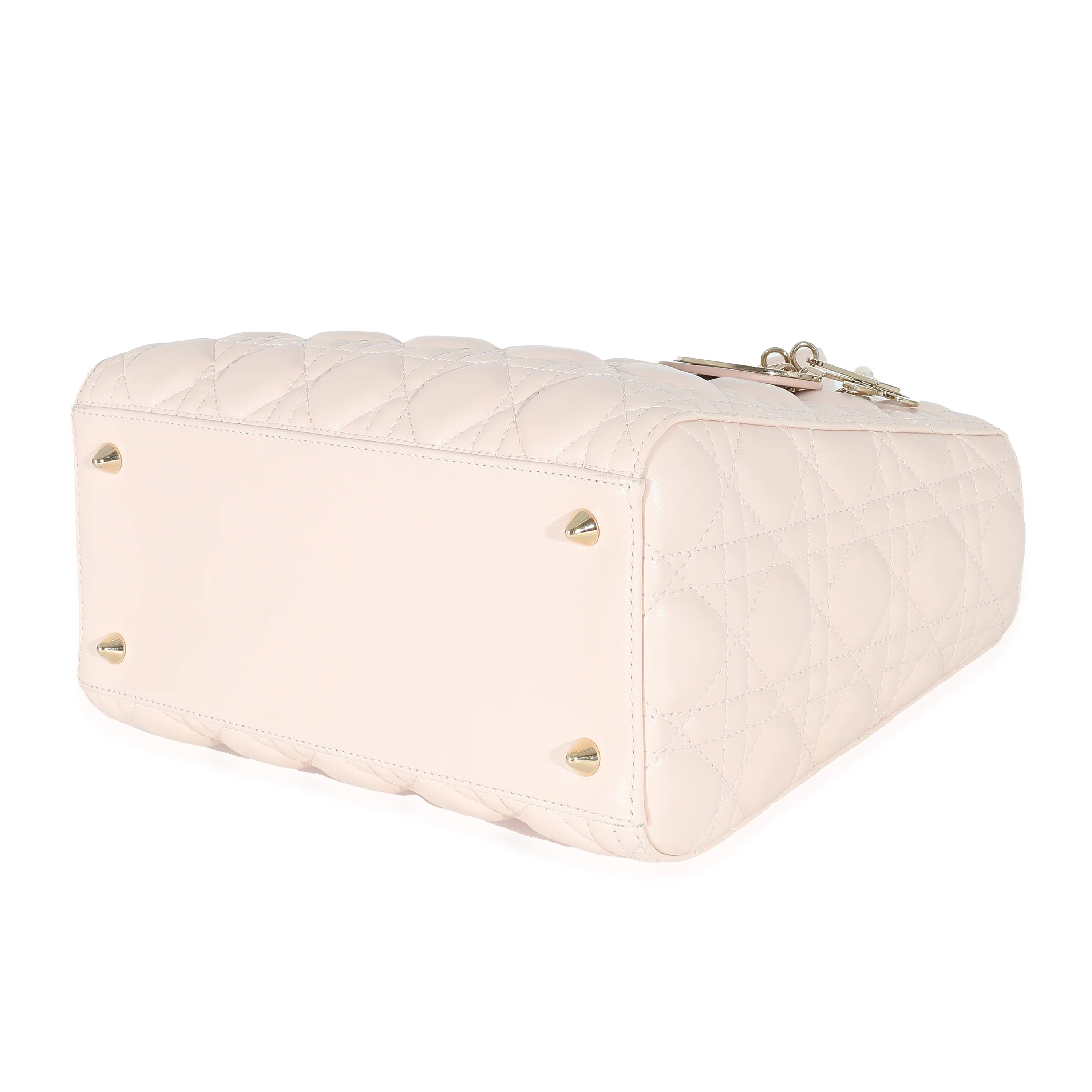Christian Dior Powder Pink Lambskin Cannage Medium Lady Dior - Image 2