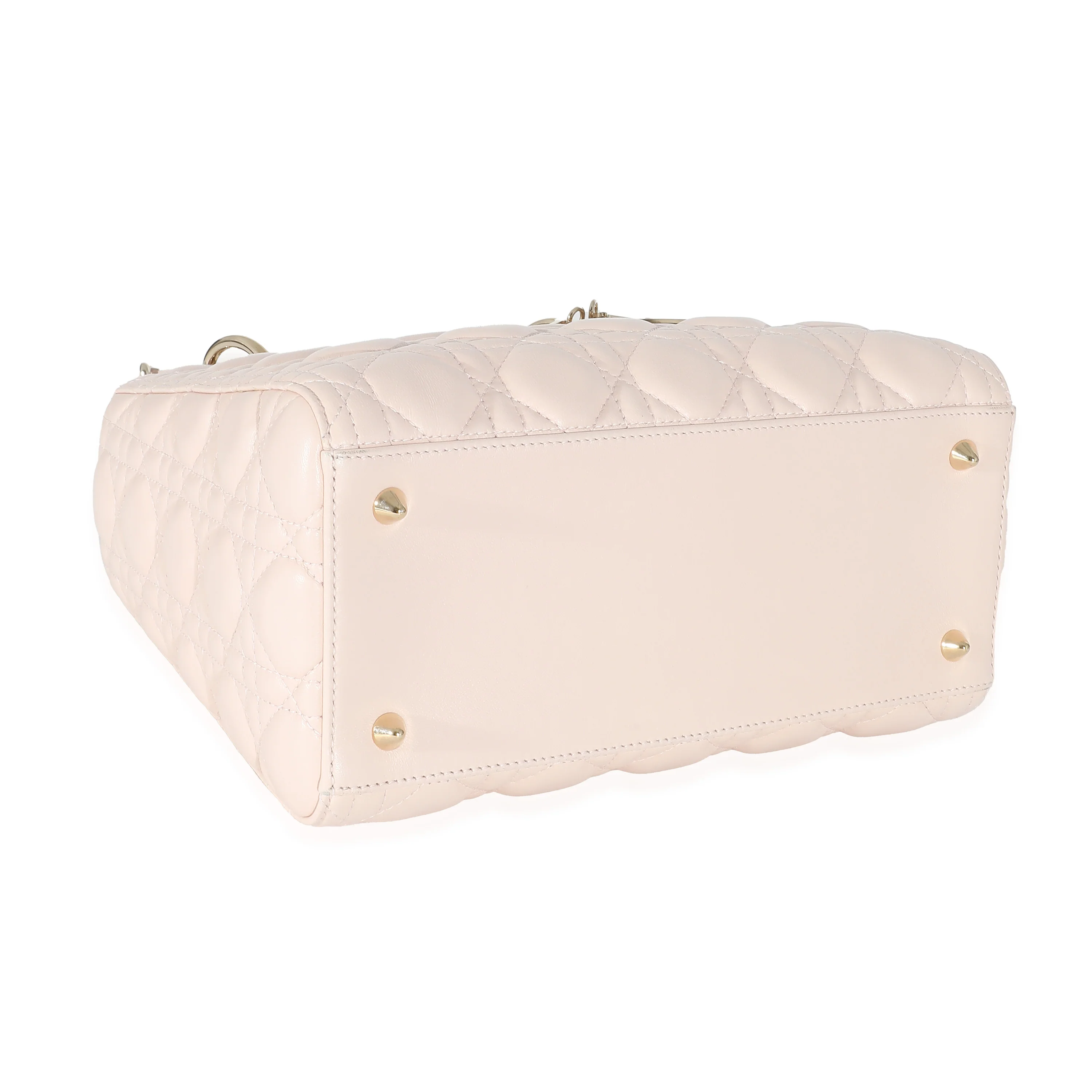 Christian Dior Powder Pink Lambskin Cannage Medium Lady Dior - Image 7
