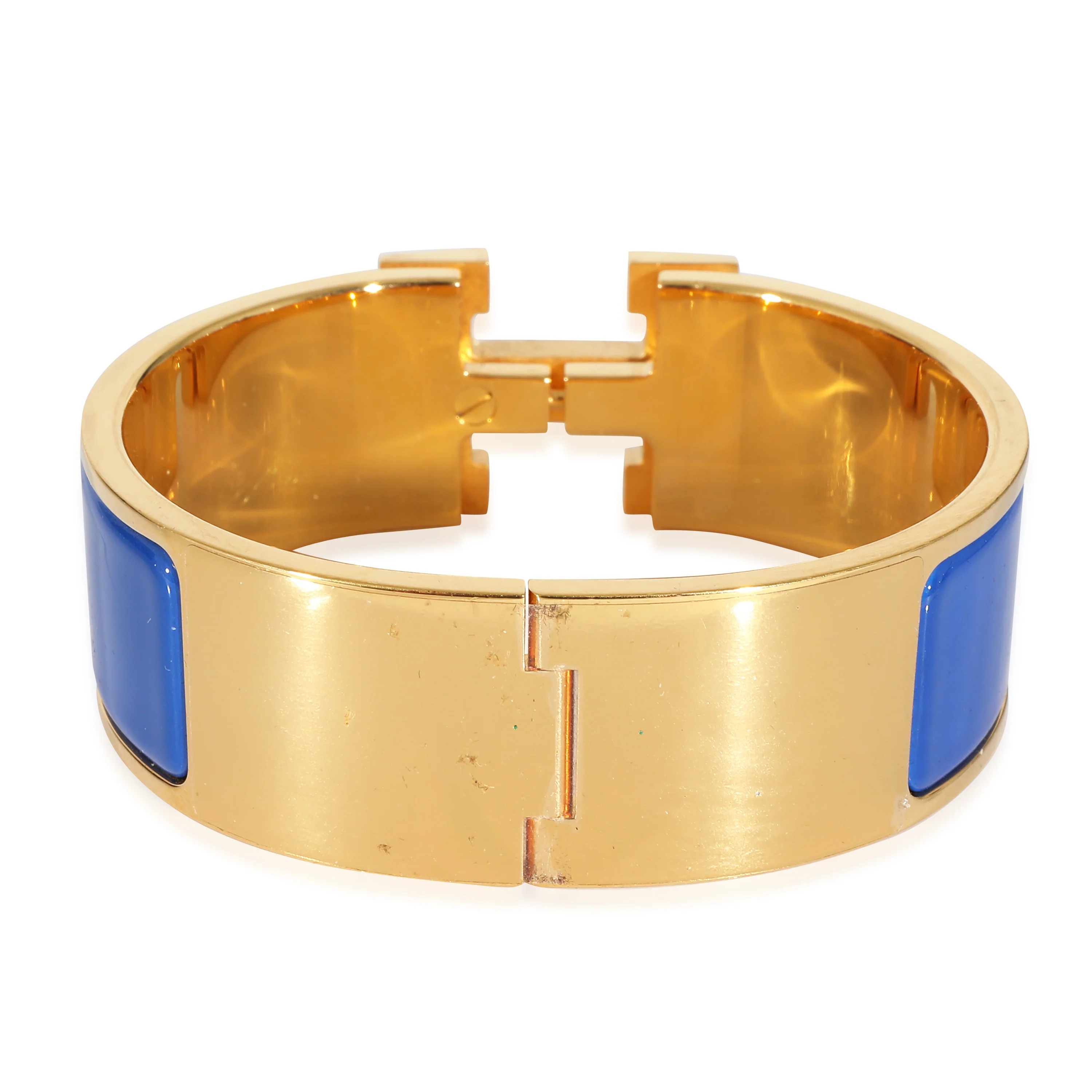 Hermès Gold Plated Ultramarine Blue Clic Clac H Bracelet - Image 3