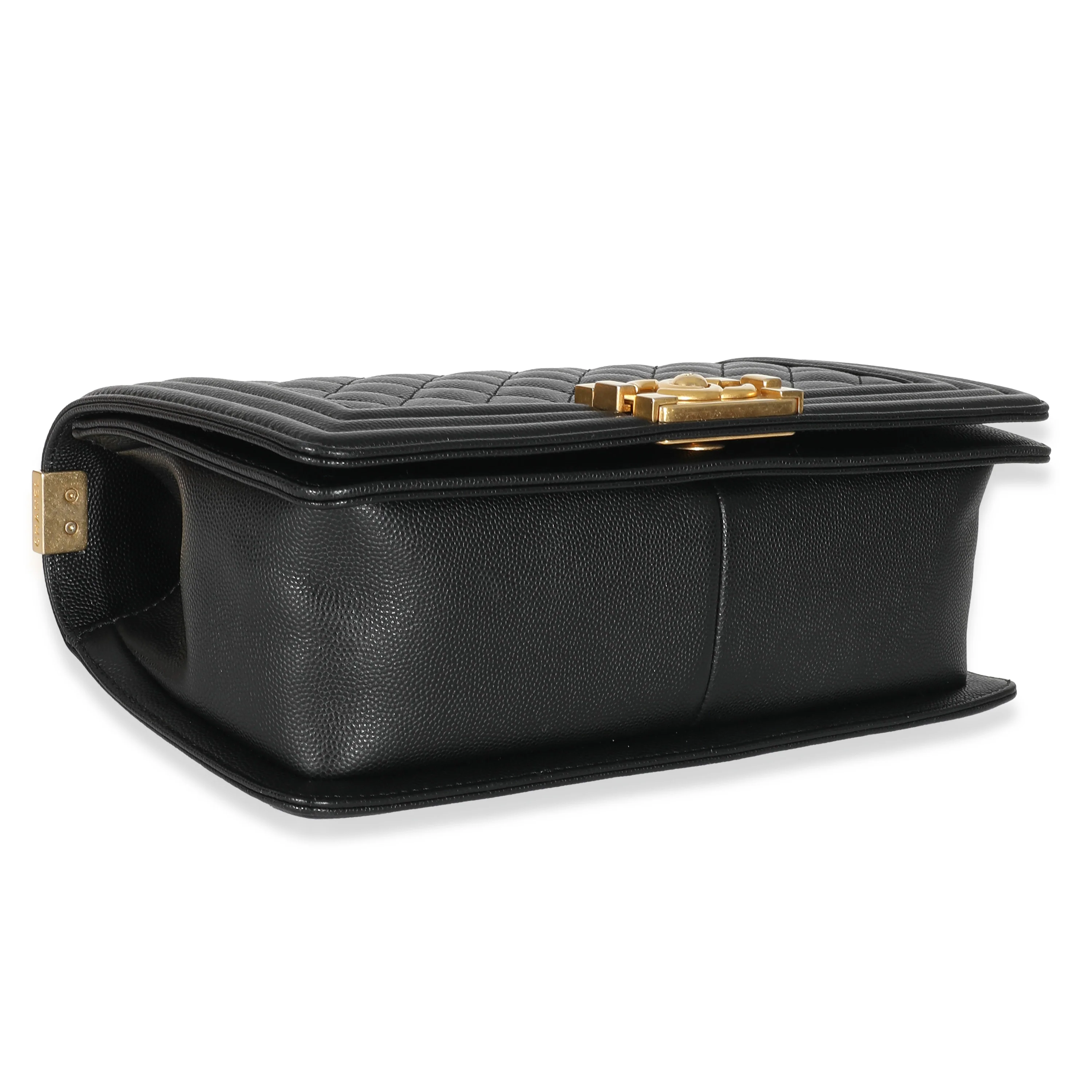 Chanel Black Quilted Caviar New Medium Boy Bag - Image 5