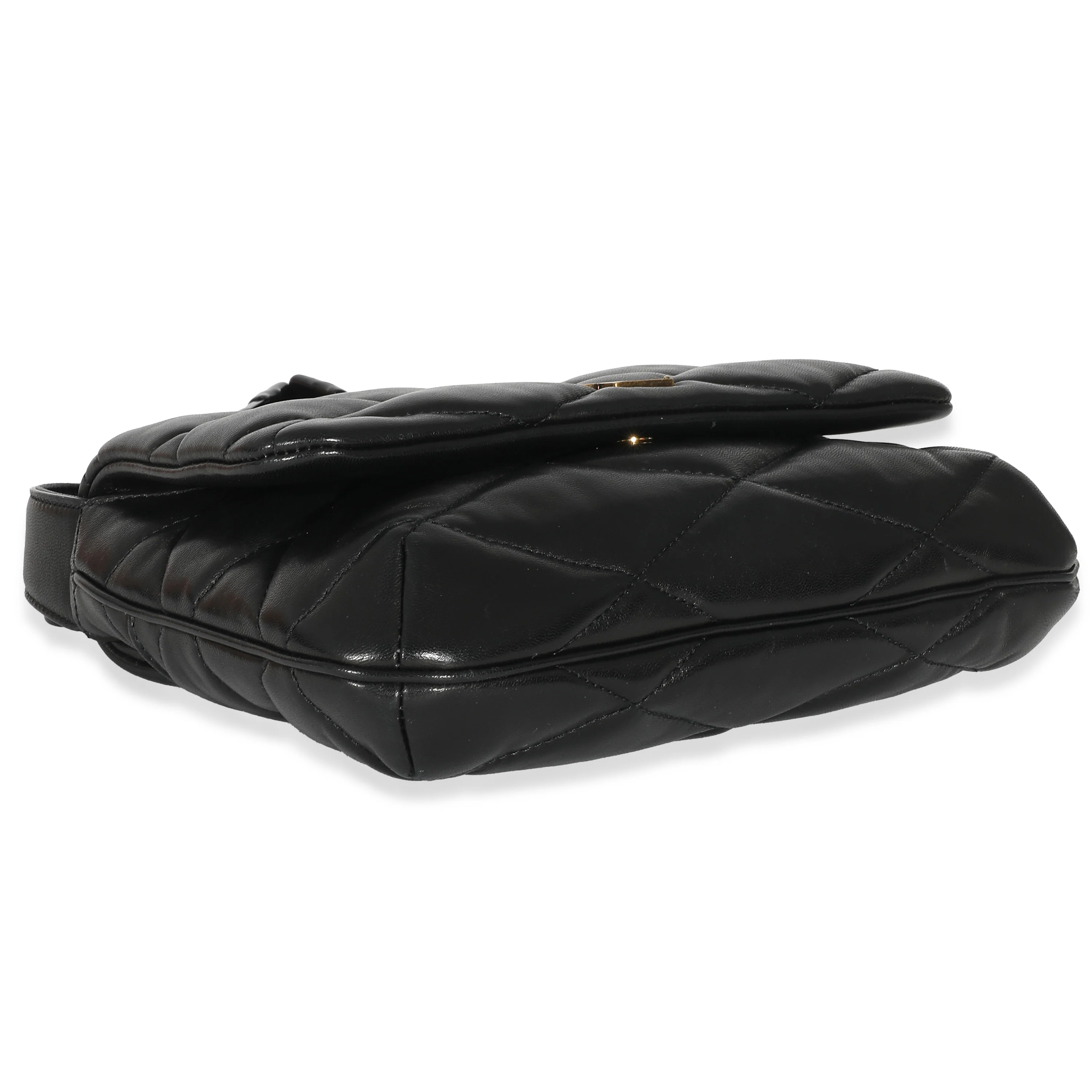 Saint Laurent Black Quilted Lambskin Le 57 Hobo - Image 5