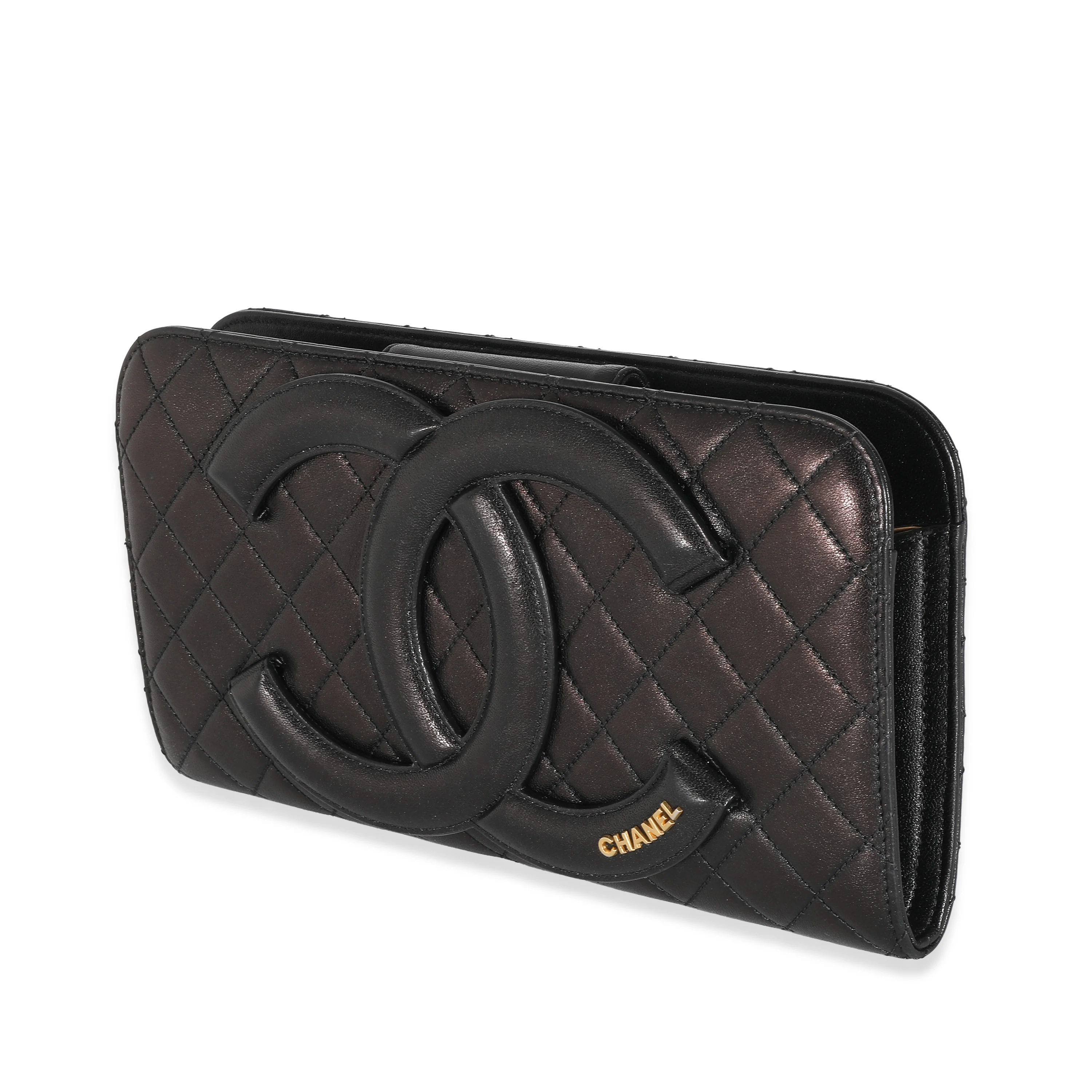 Chanel Black Quilted Chevre Coco Midnight Clutch - Image 2