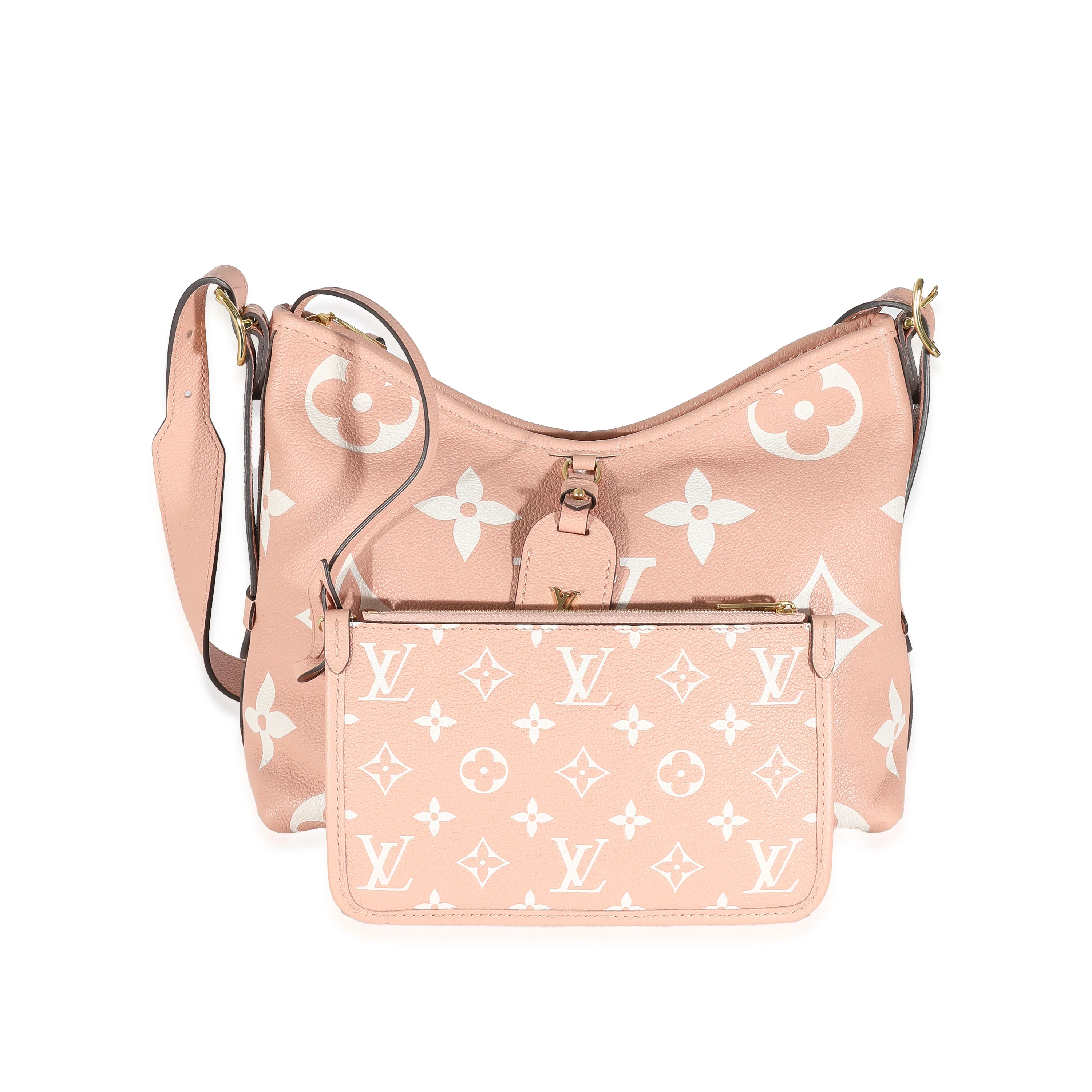 Louis Vuitton Trianon Pink Cream Empreinte Monogram Giant Carryall PM