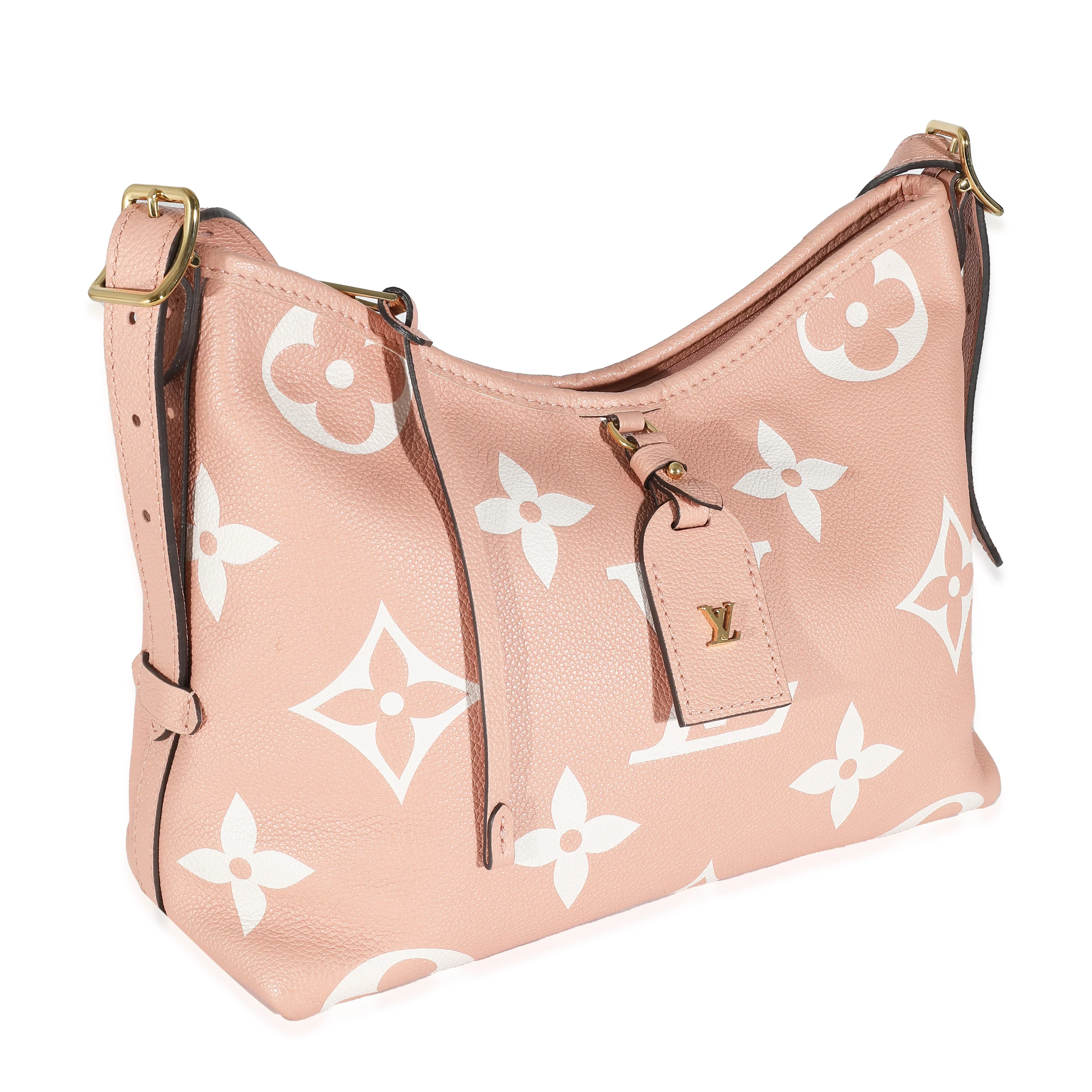 Louis Vuitton Trianon Pink Cream Empreinte Monogram Giant Carryall PM - Image 6