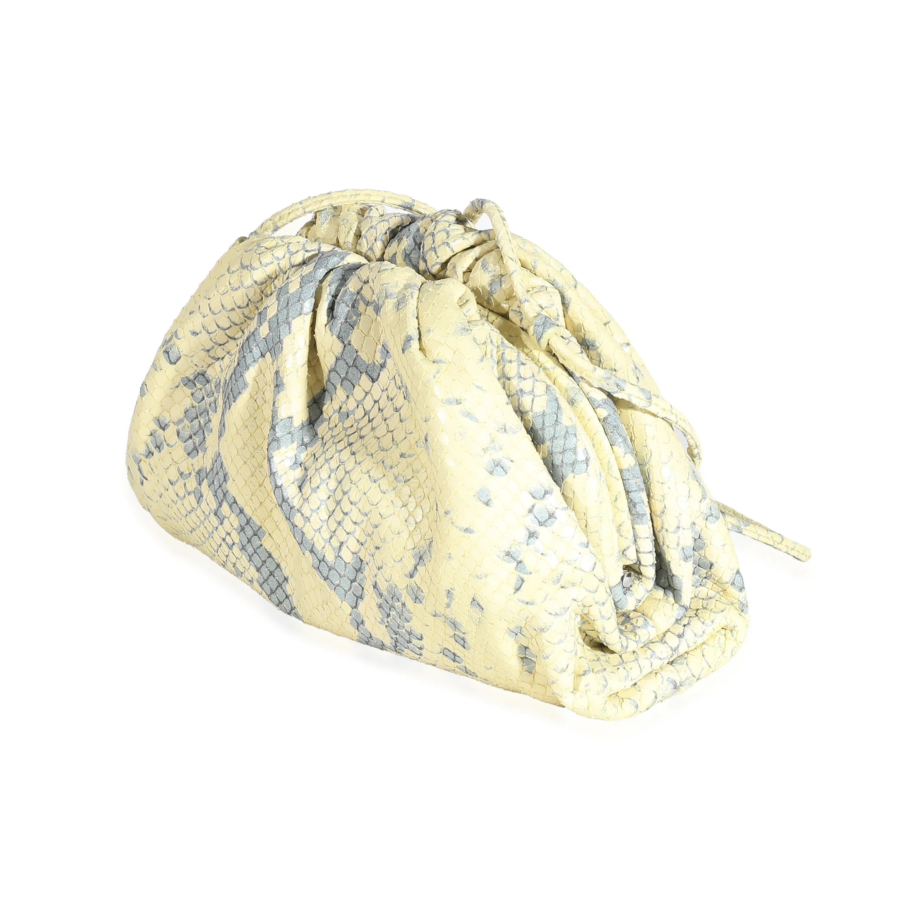 Yellow Goatskin Python Embossed The Mini Pouch - Image 2