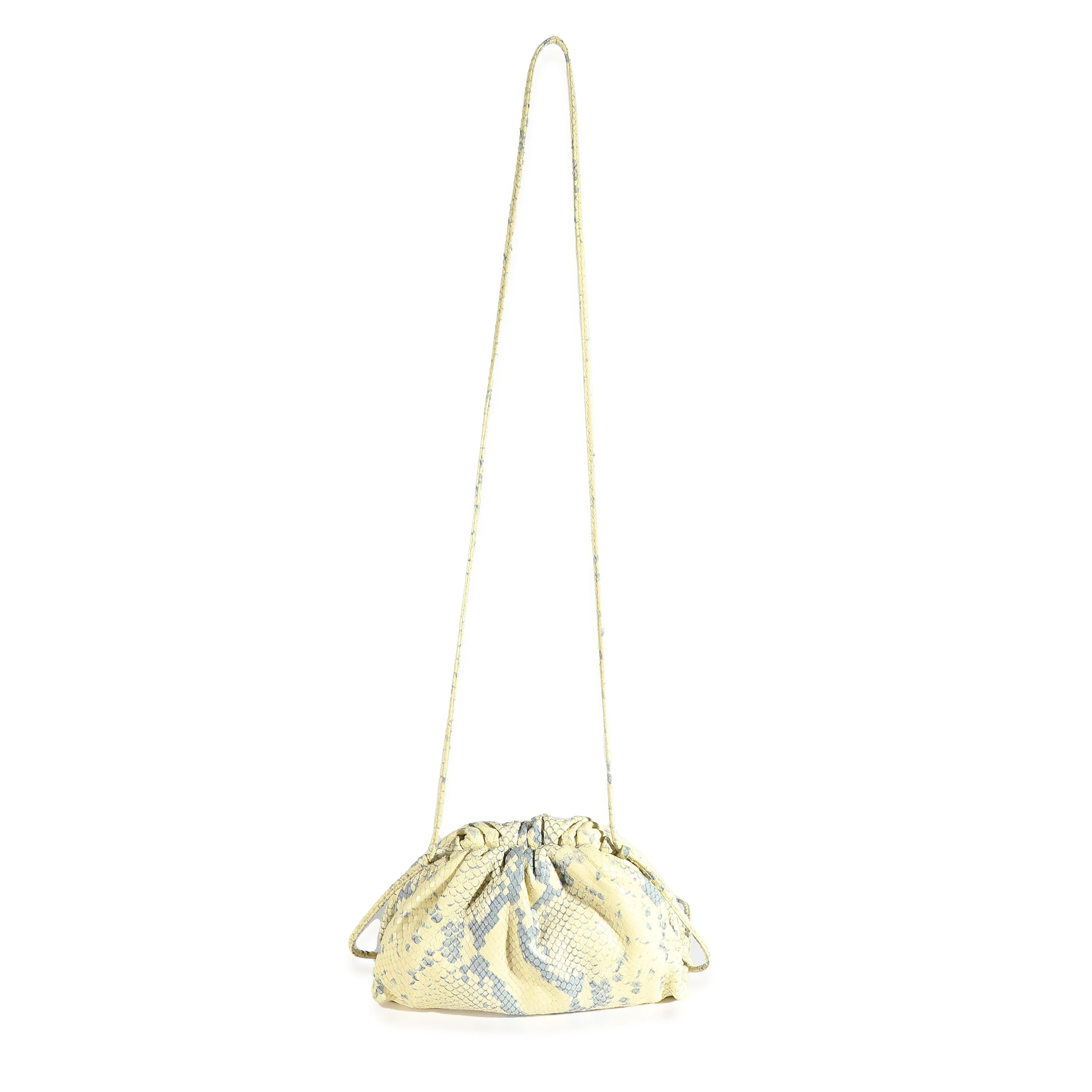 Yellow Goatskin Python Embossed The Mini Pouch - Image 4