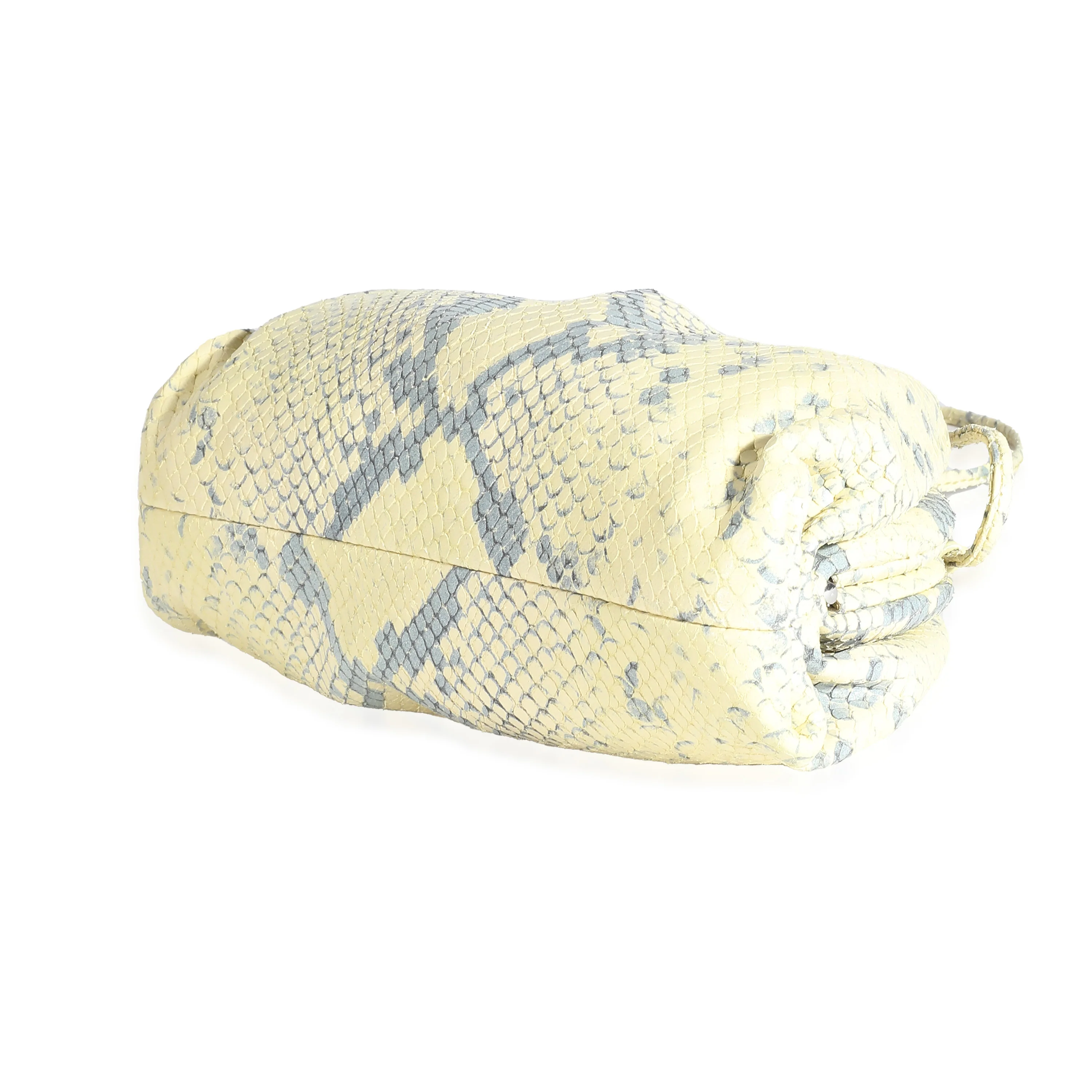 Yellow Goatskin Python Embossed The Mini Pouch - Image 7