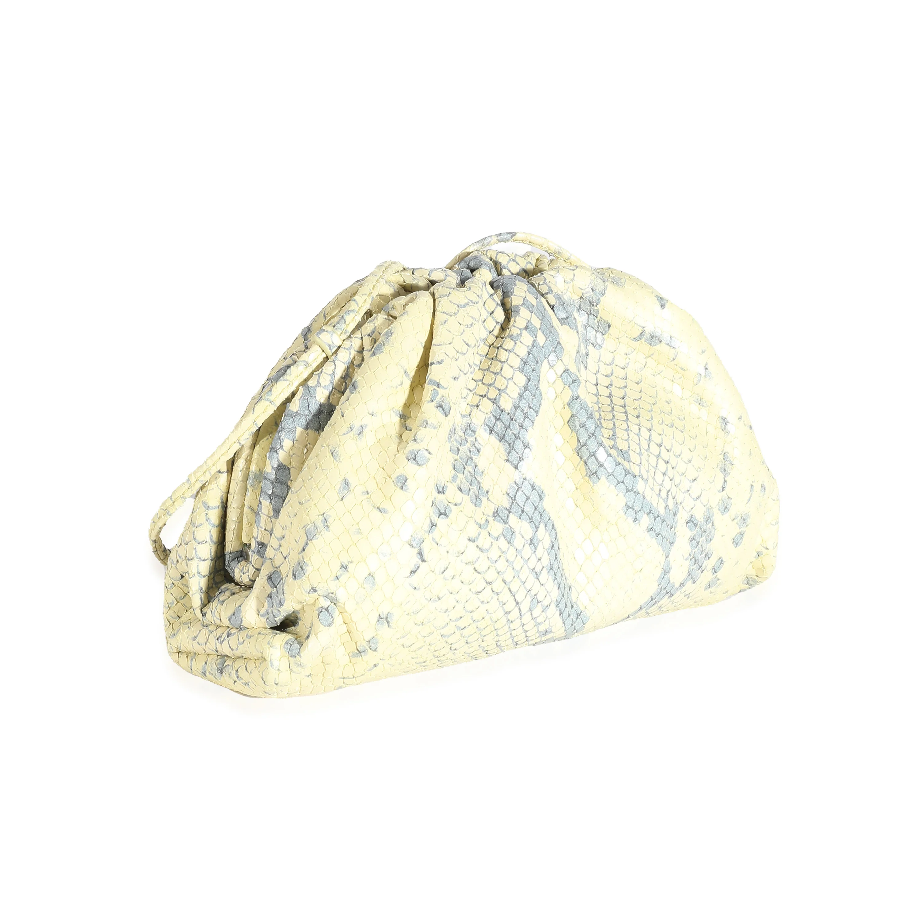 Yellow Goatskin Python Embossed The Mini Pouch - Image 8
