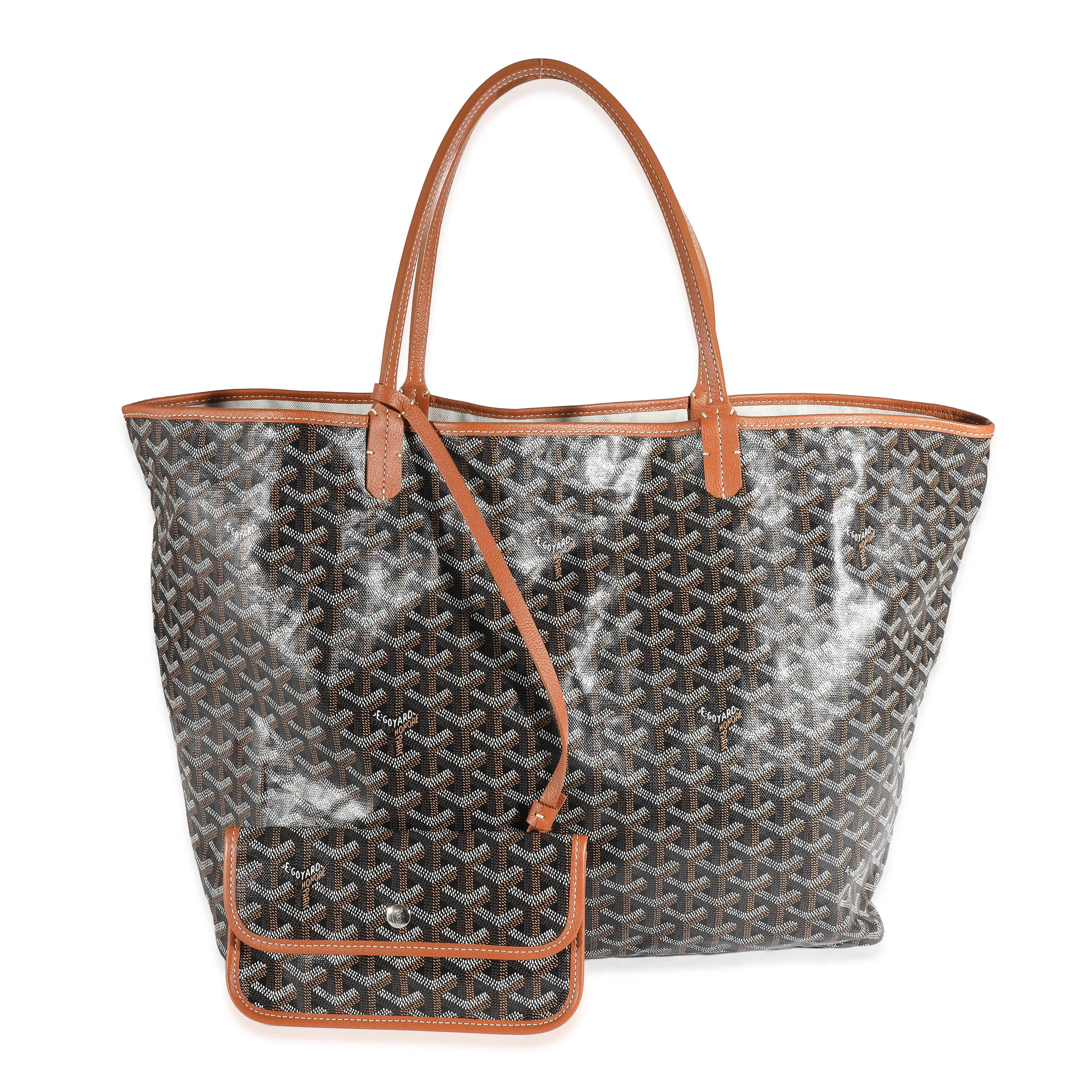 Goyard Black Gold Goyardine Canvas Saint Louis GM