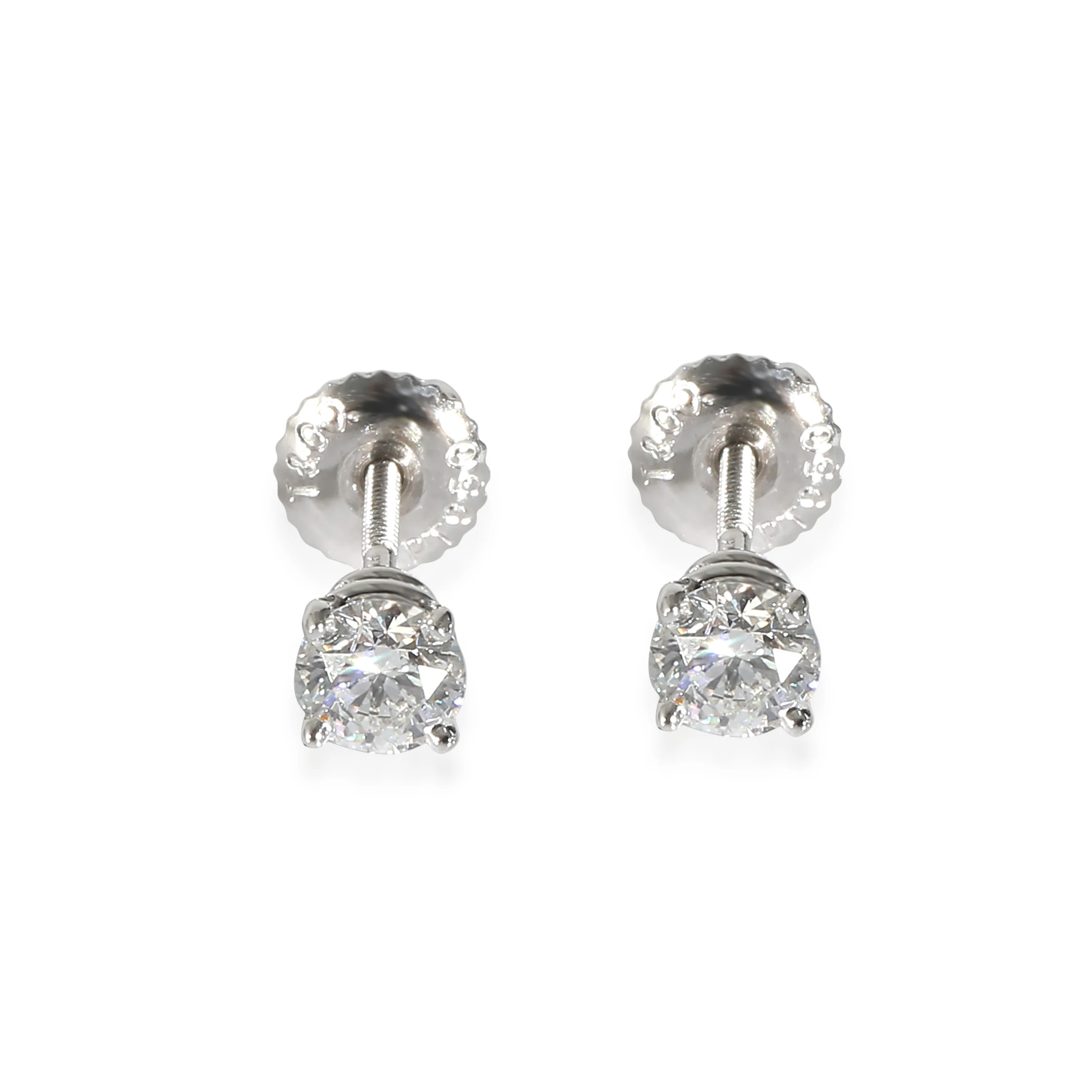 Tiffany & Co. Diamond Stud Earrings in Platinum E VS2 0.61 CTW