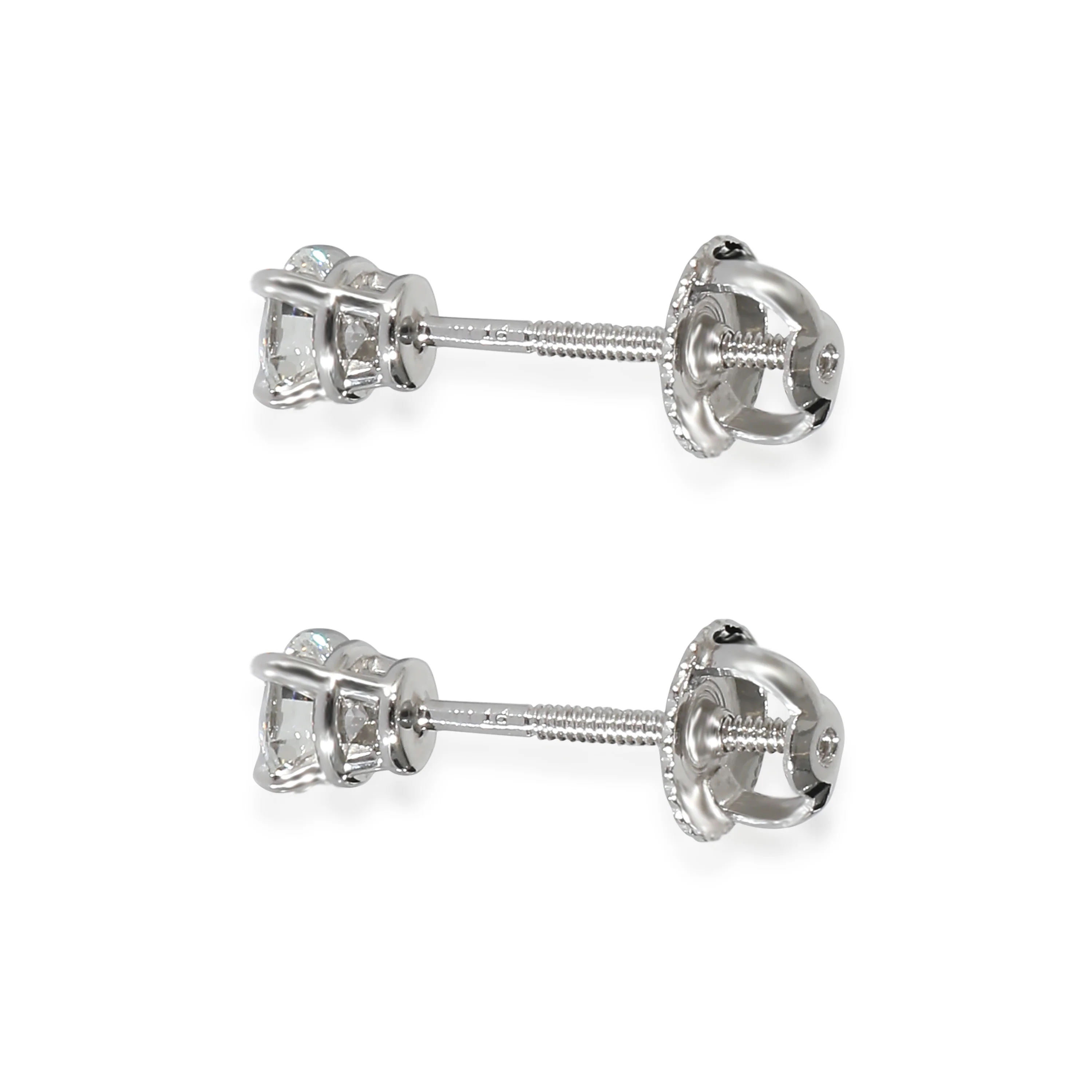 Tiffany & Co. Diamond Stud Earrings in Platinum E VS2 0.61 CTW - Image 2
