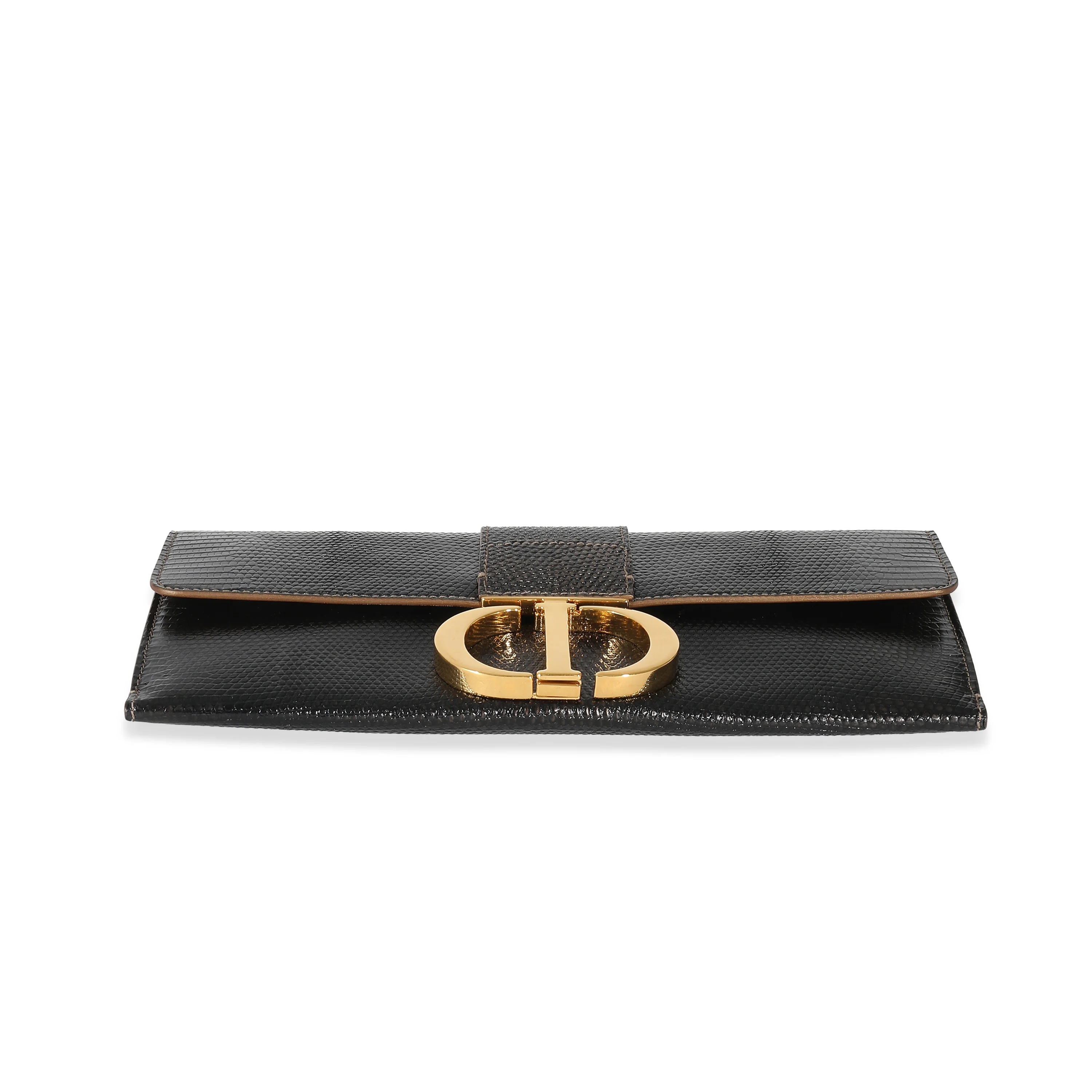 Lizard Embossed 30 Montaigne Chain Clutch - Image 6