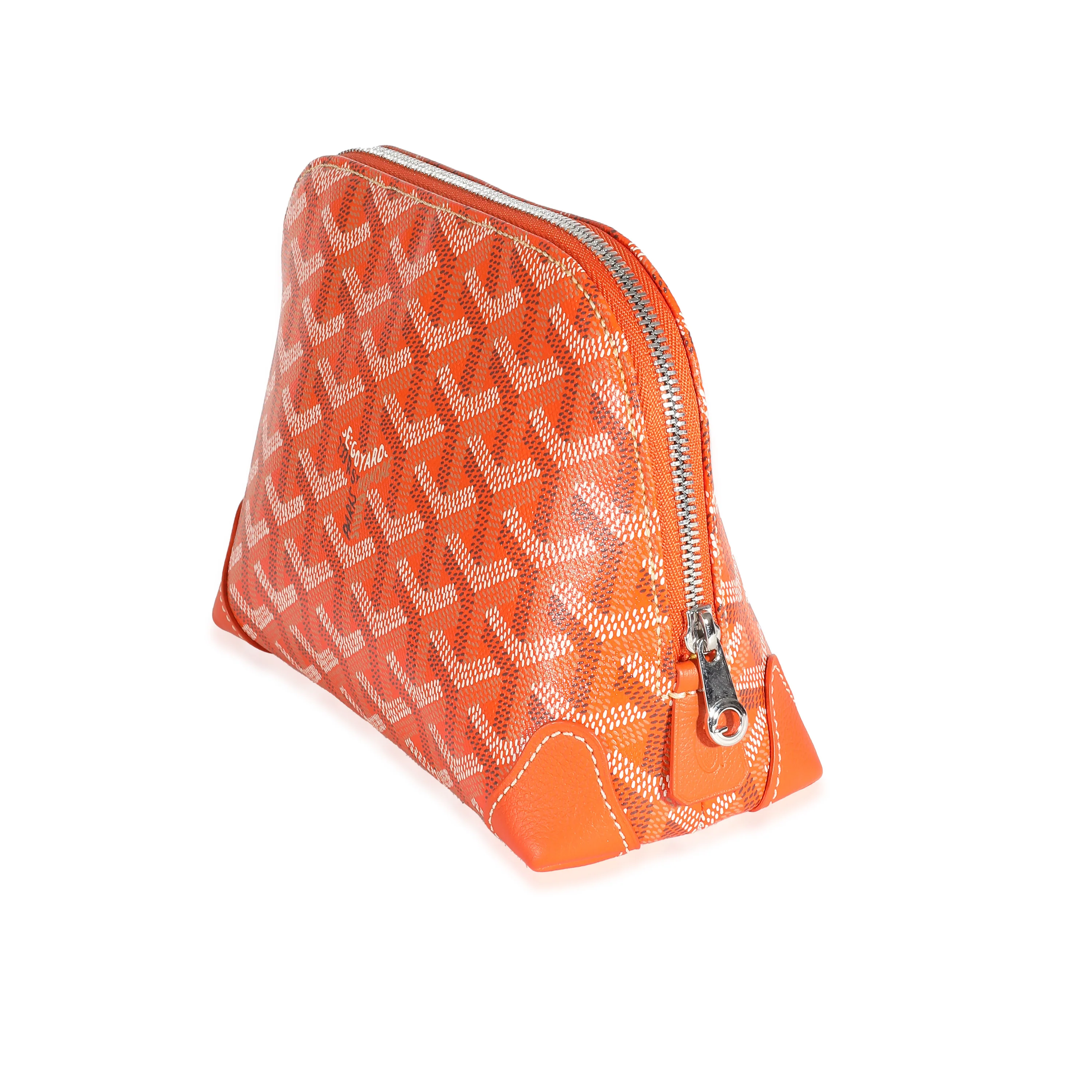 Goyard Orange Goyardine Canvas Vendome Cosmetic Pouch - Image 2