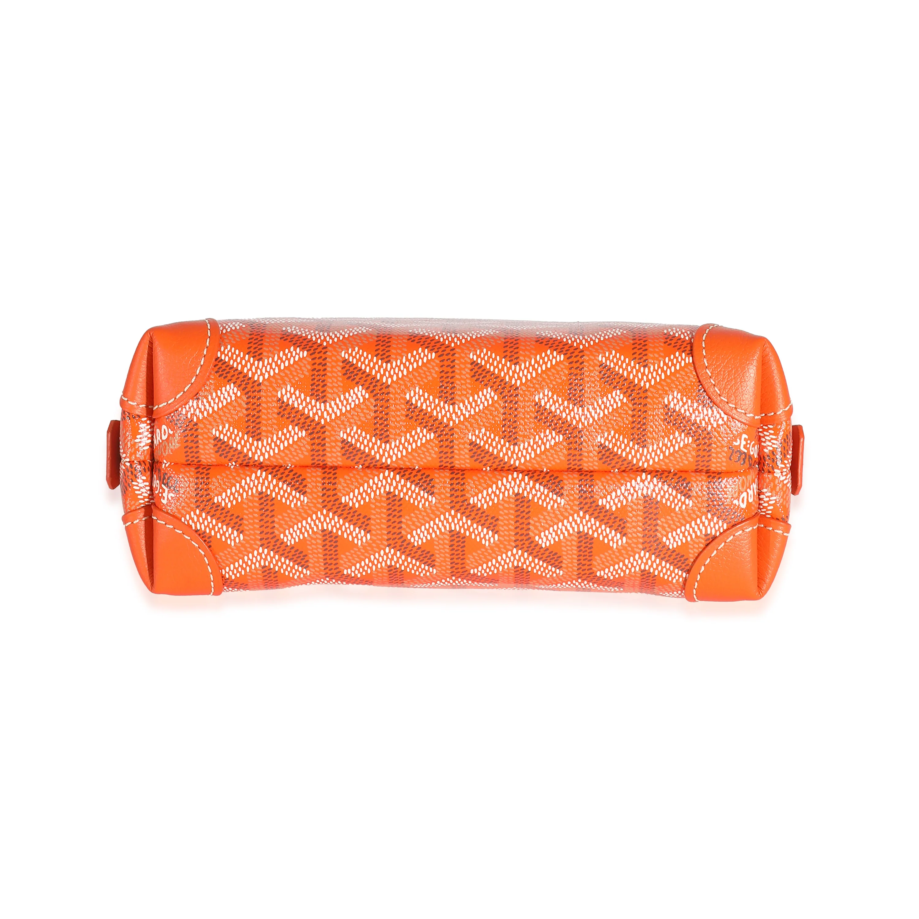 Goyard Orange Goyardine Canvas Vendome Cosmetic Pouch - Image 4
