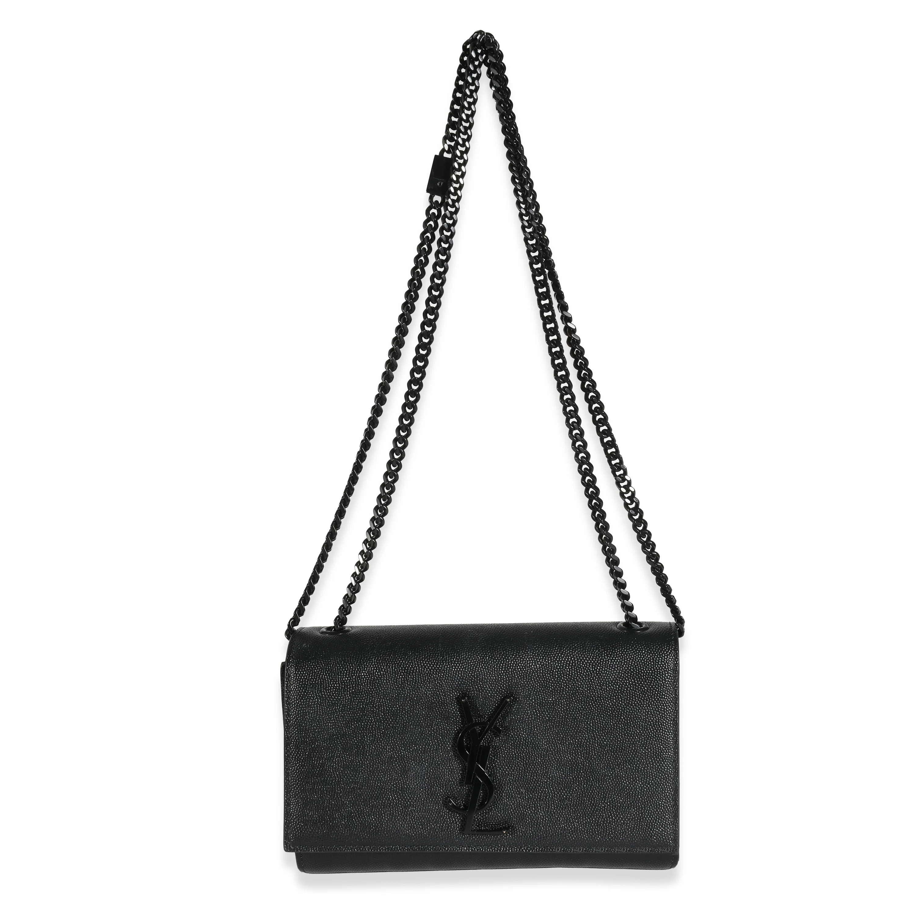 Saint Laurent Black Grain De Poudre Small Kate Bag - Image 5