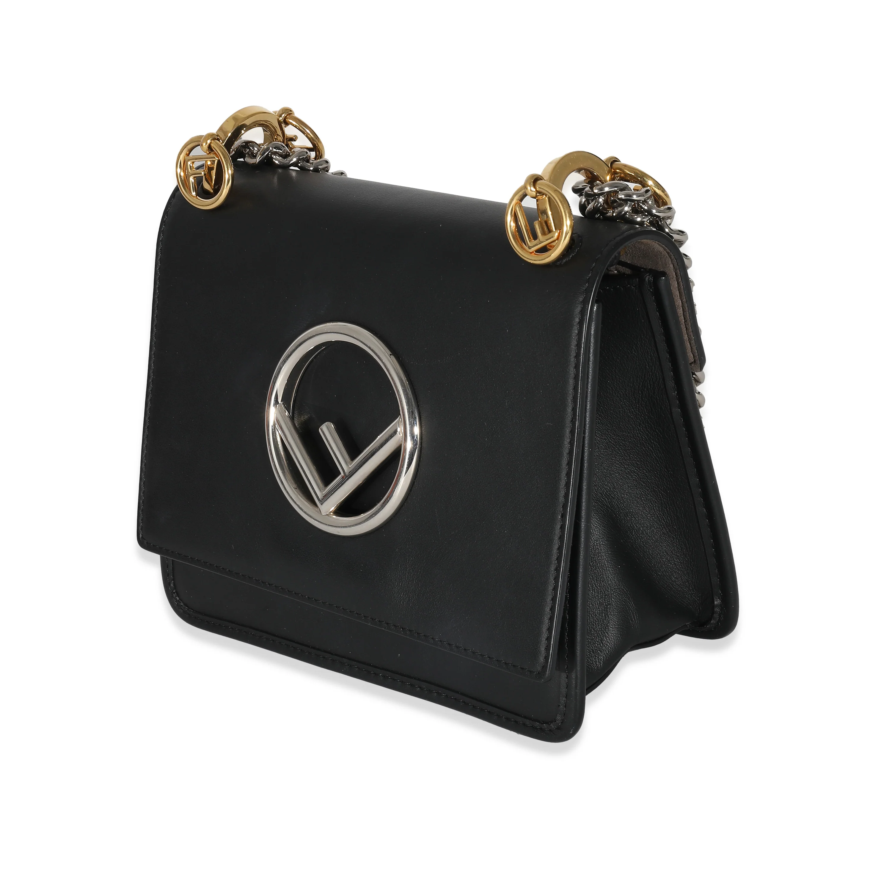 Fendi Black Vitello Century Opaco F is Fendi Kan I Bag - Image 2