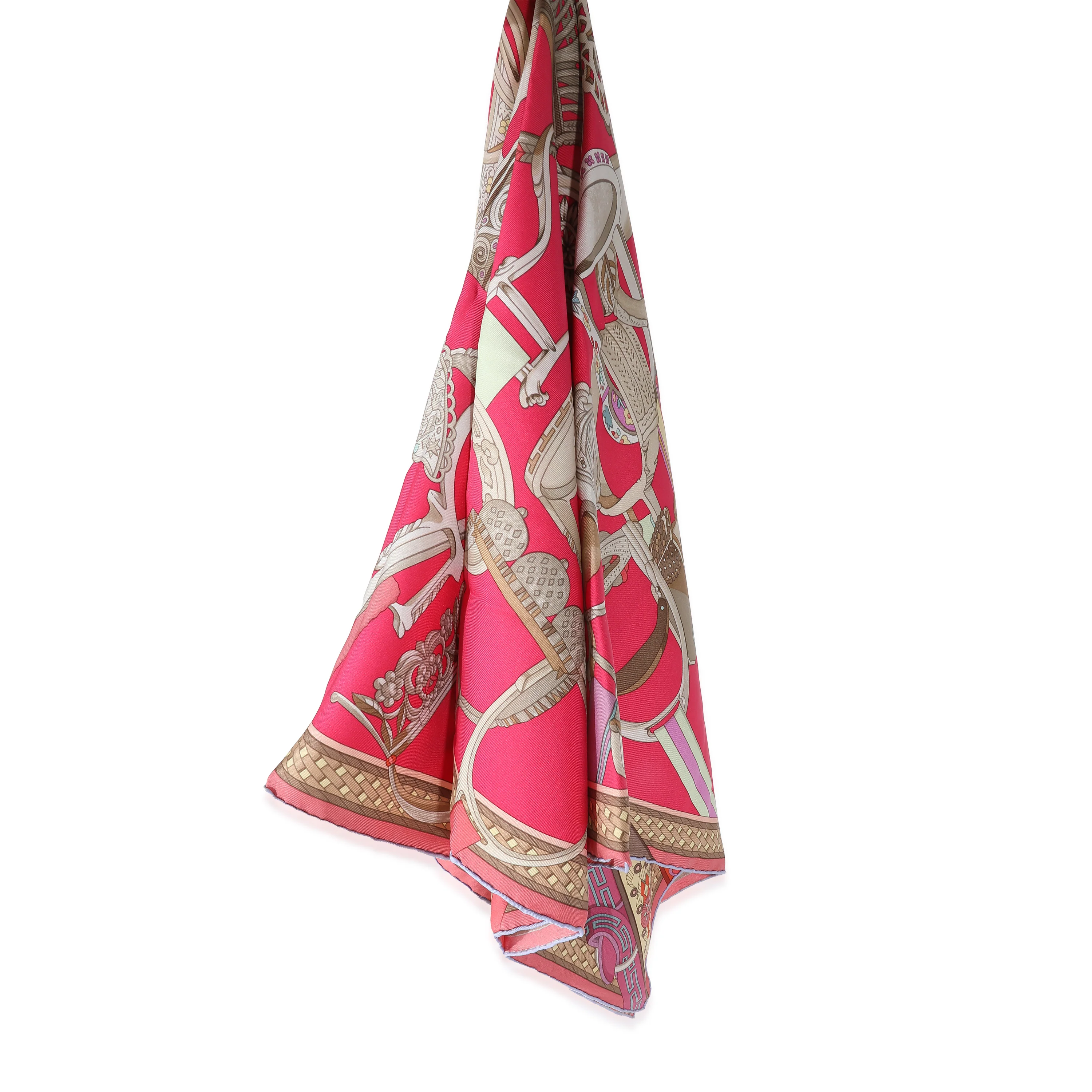 Pink Silk Concours dEtriers Scarf 90 - Image 2
