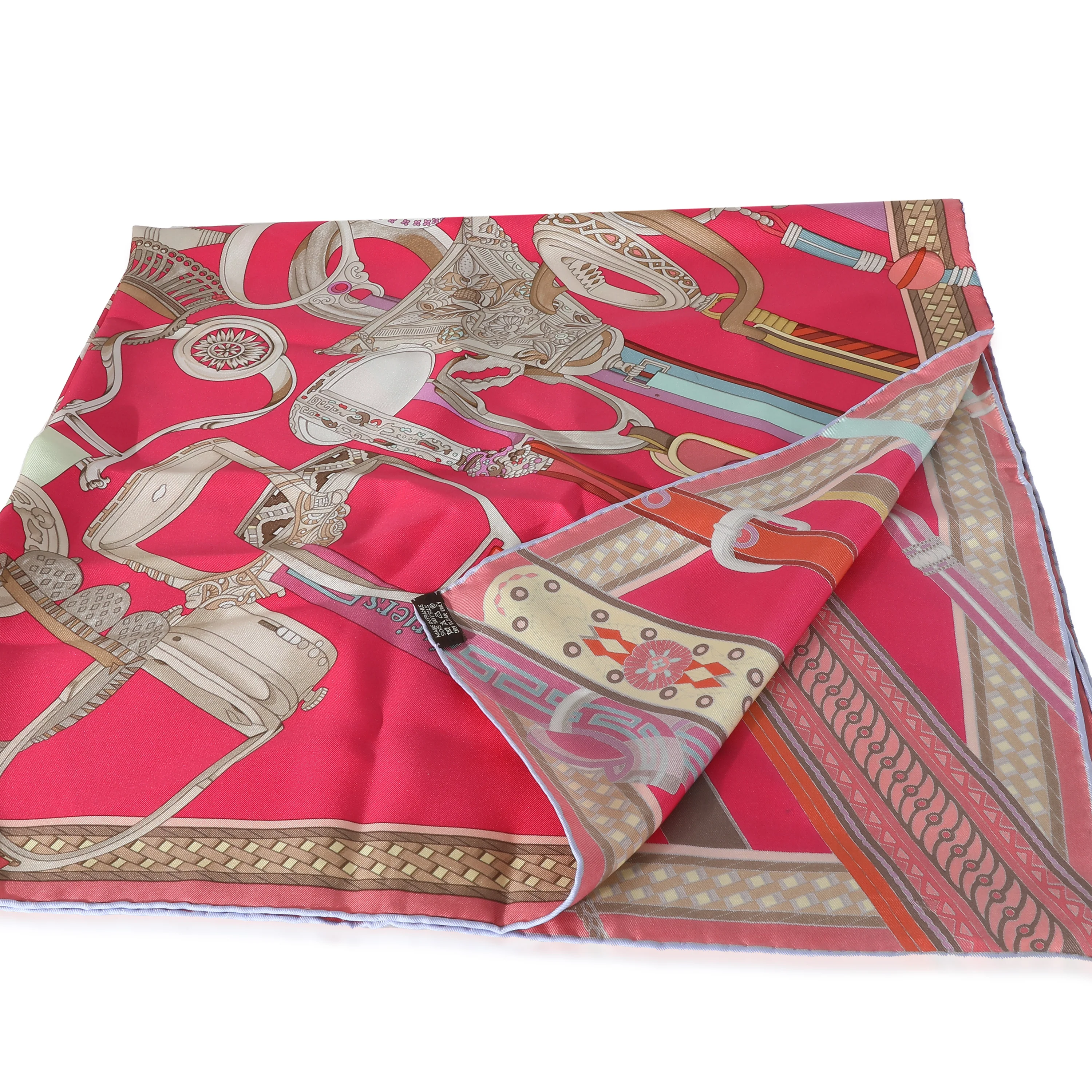 Pink Silk Concours dEtriers Scarf 90 - Image 3