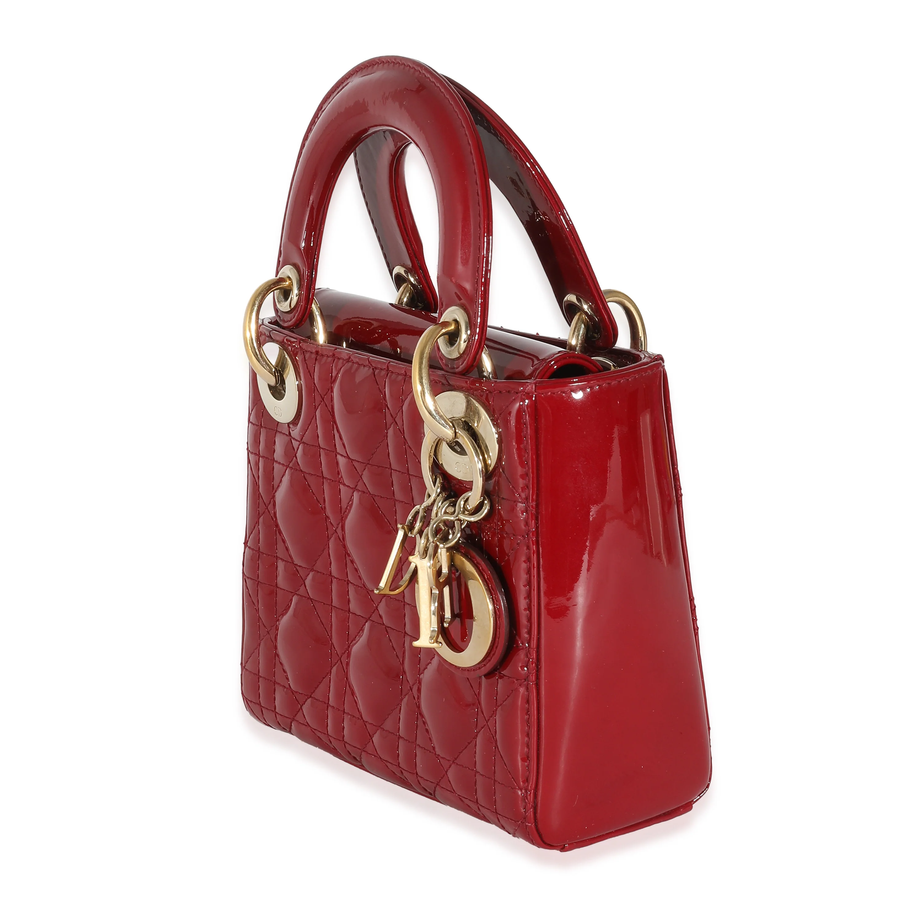 Christian Dior Red Patent Cannage Mini Lady Dior - Image 2