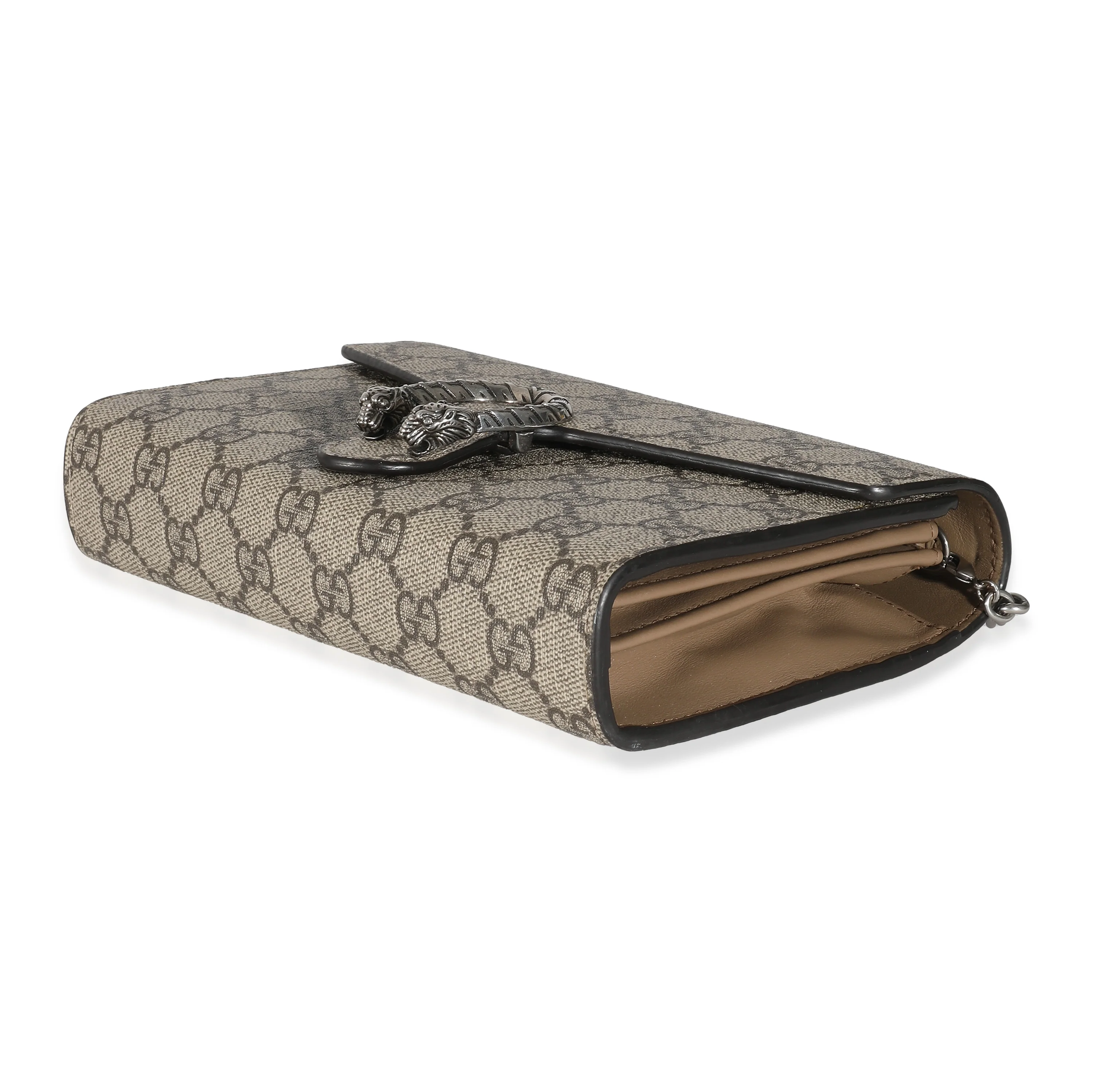 Gucci Beige GG Supreme Dionysus Chain Wallet - Image 6