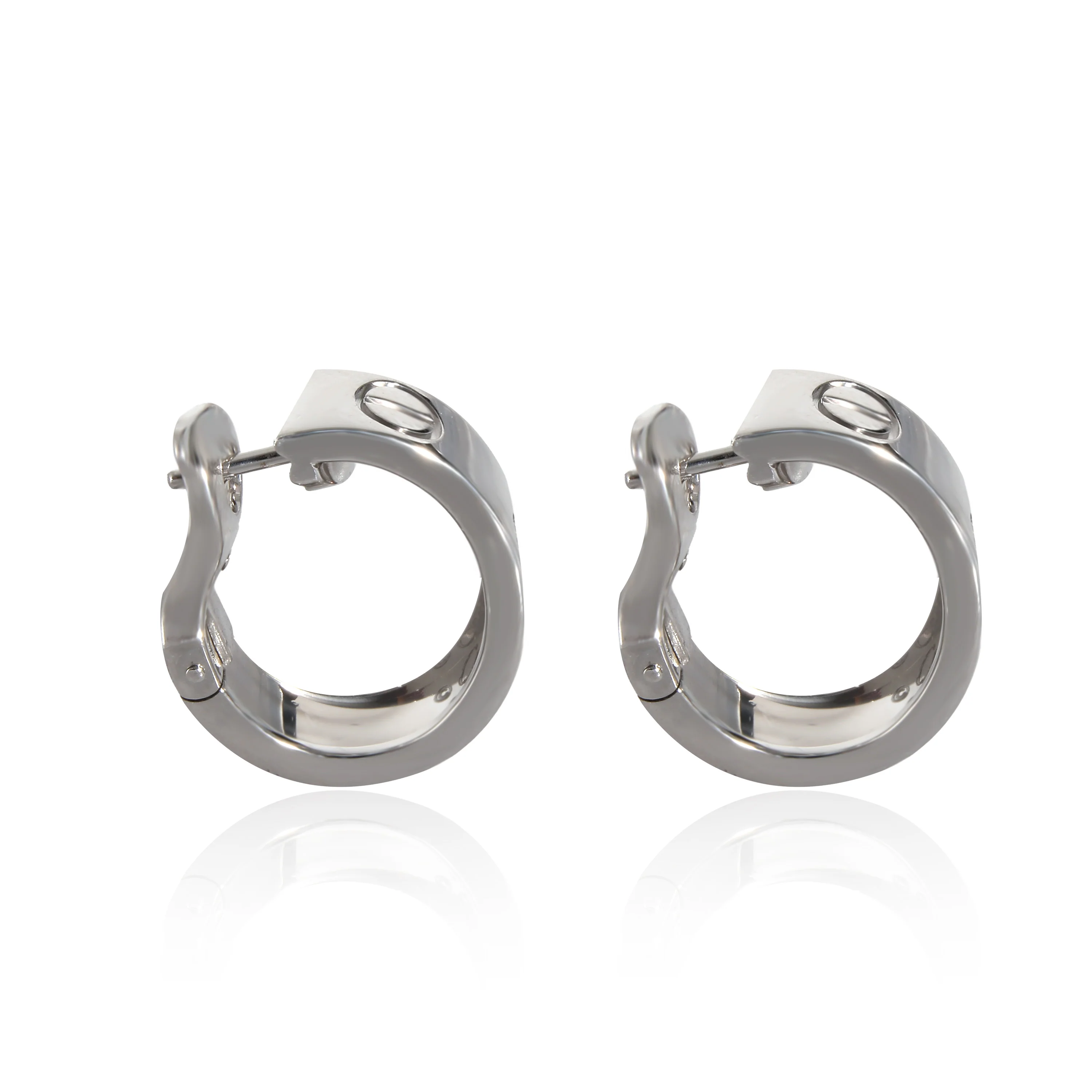 Love Diamond Earrings in 18k White Gold - Image 2