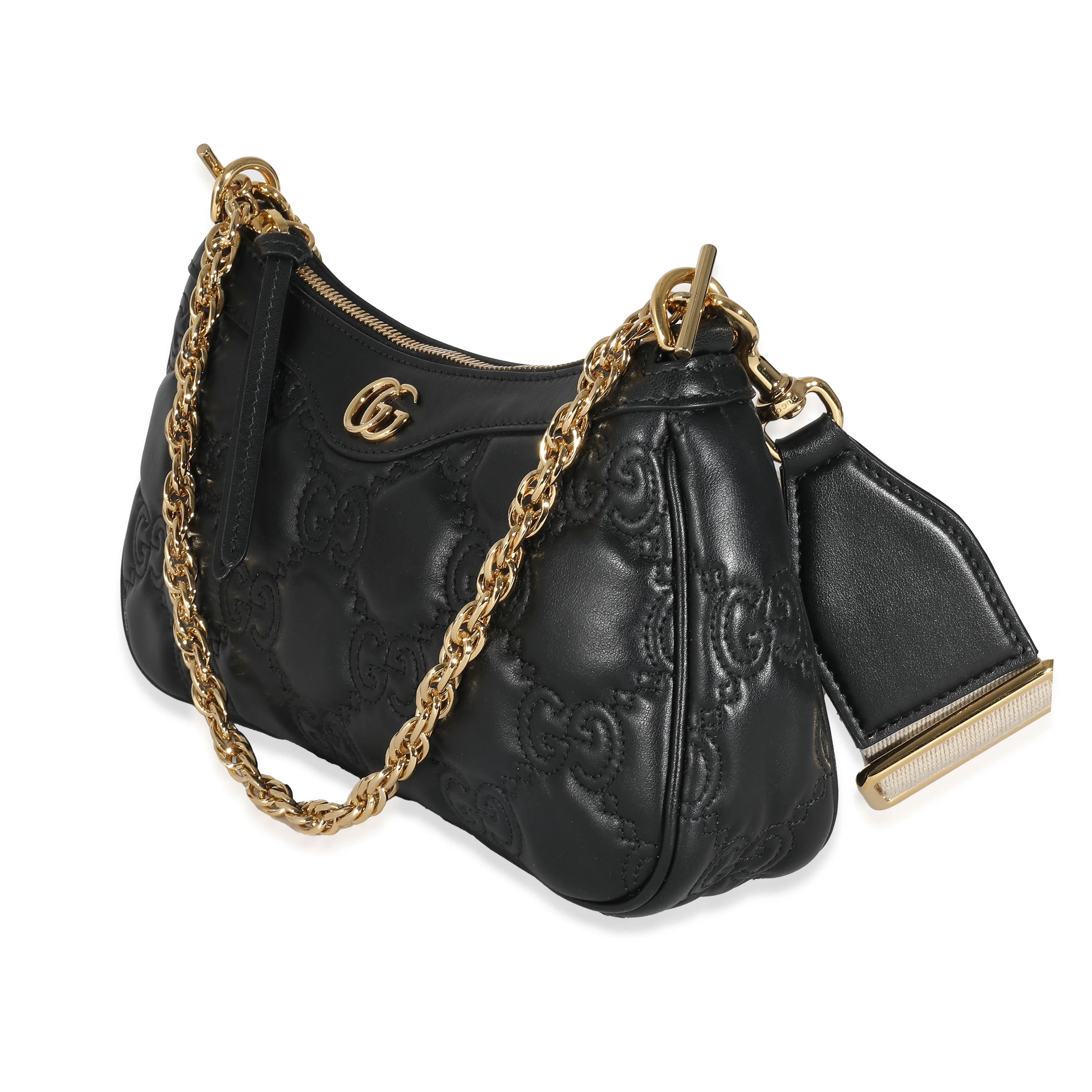 Gucci Black GG Leather Matelasse Chain Shoulder Bag - Image 2