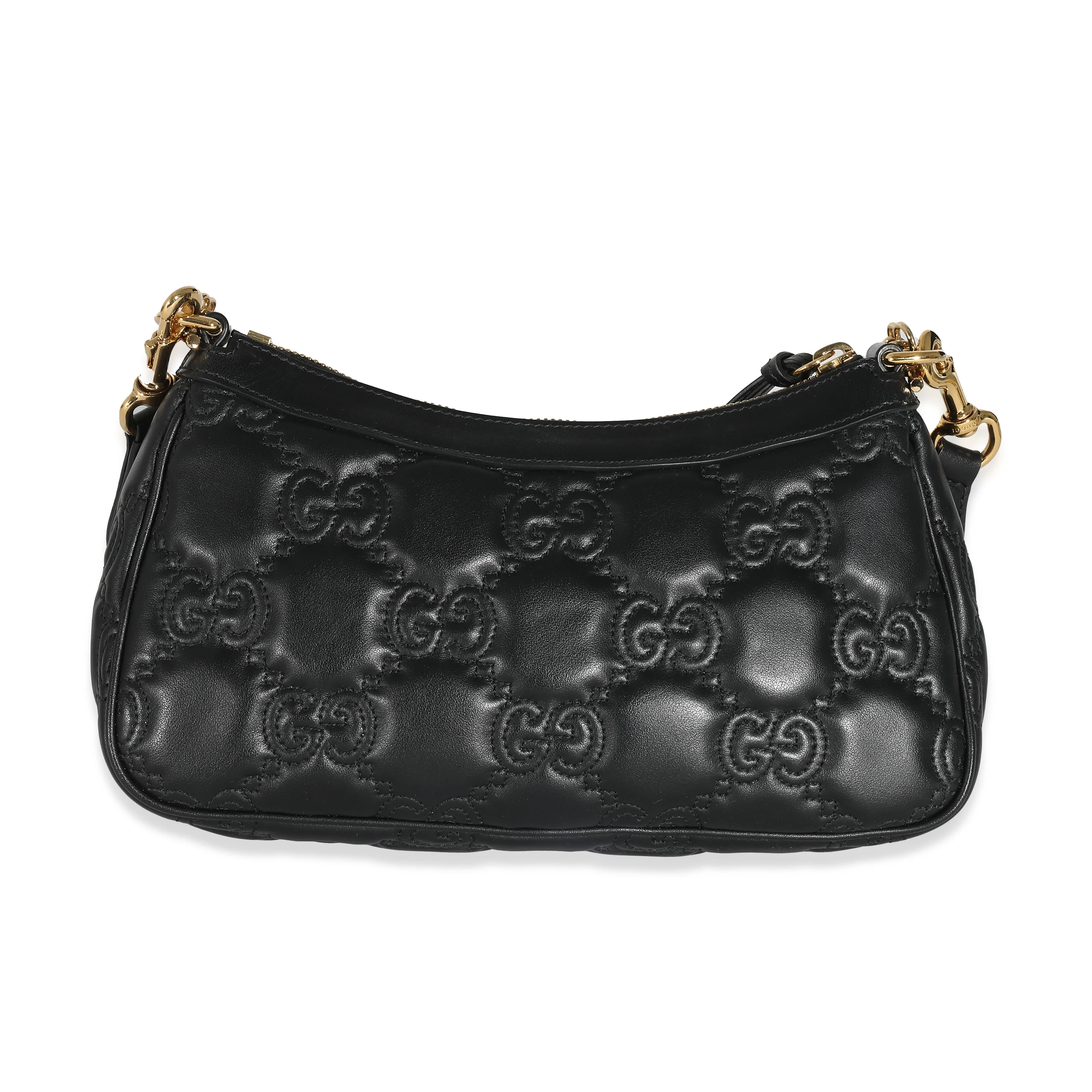 Gucci Black GG Leather Matelasse Chain Shoulder Bag - Image 5