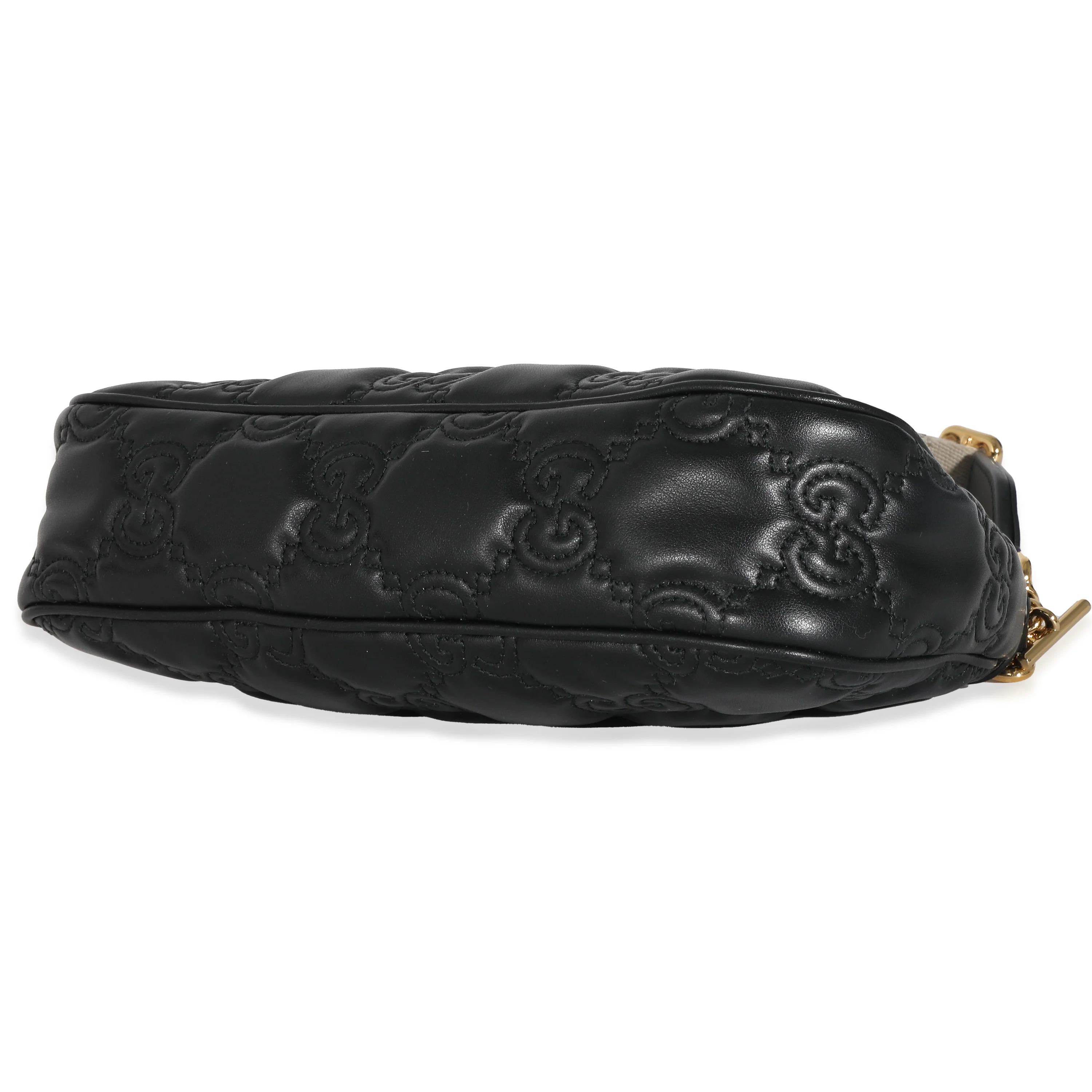 Gucci Black GG Leather Matelasse Chain Shoulder Bag - Image 6