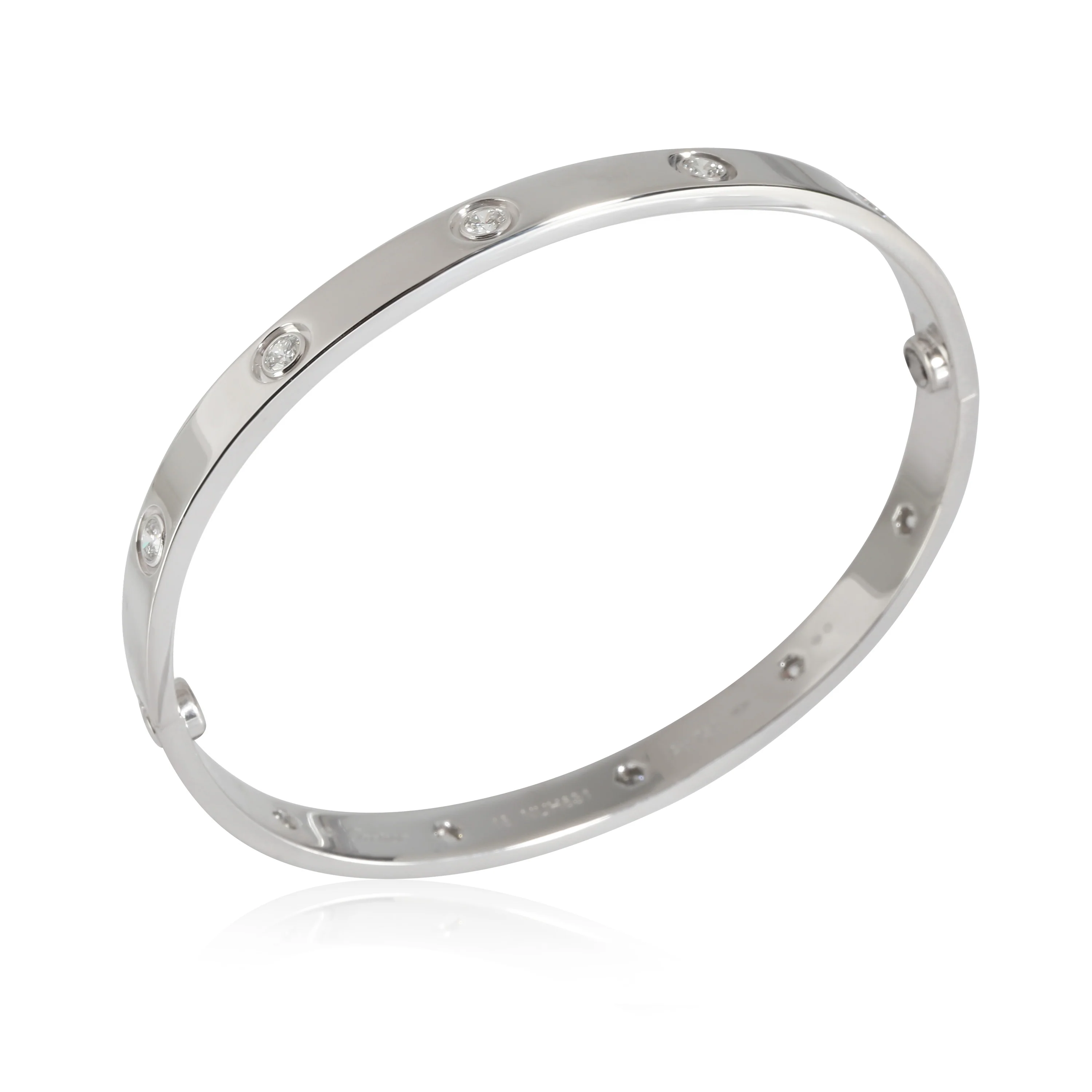 Love Bracelet, 10 Diamonds (White Gold) - Image 5