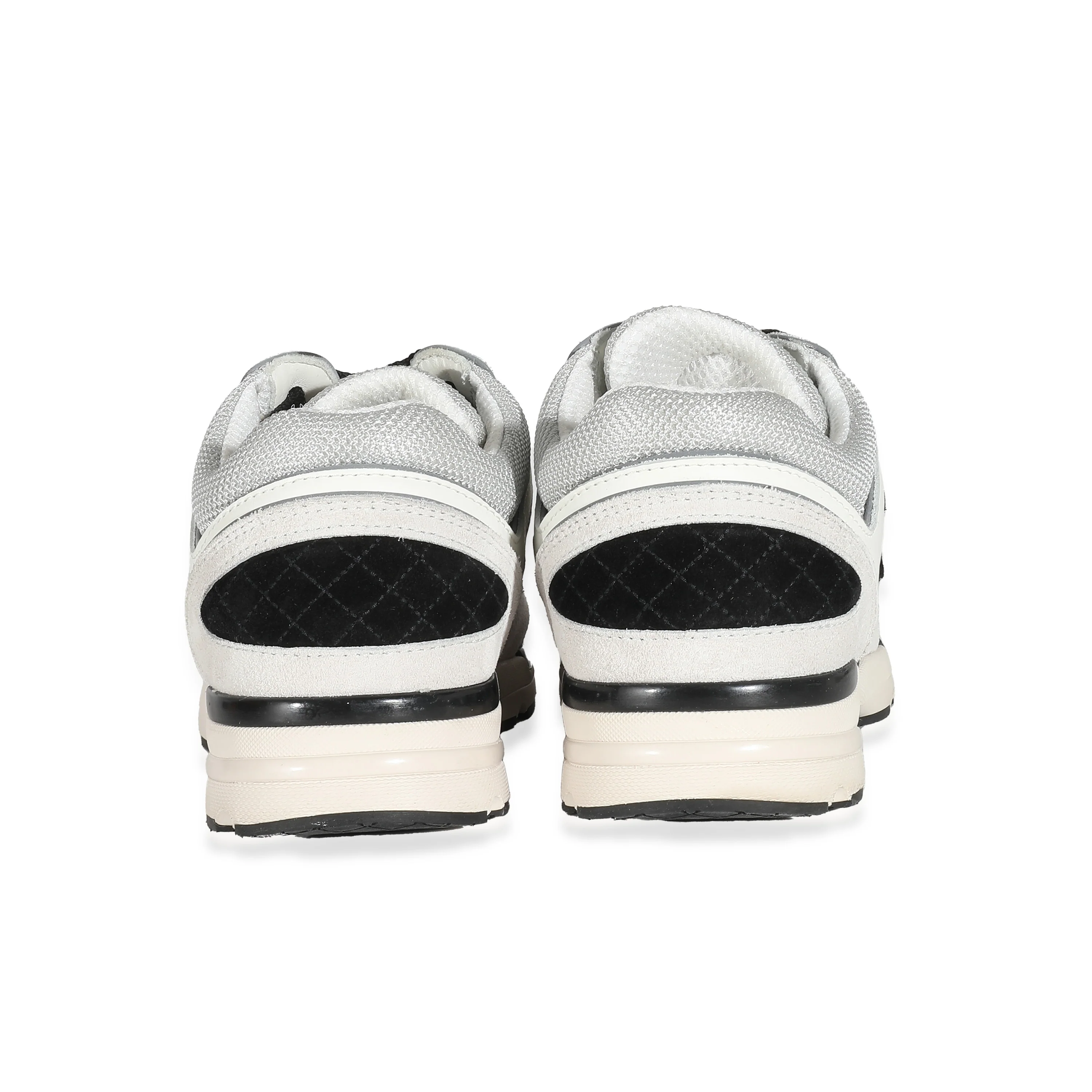 Chanel Mesh Suede Calfskin Grained CC Sneakers - Image 3
