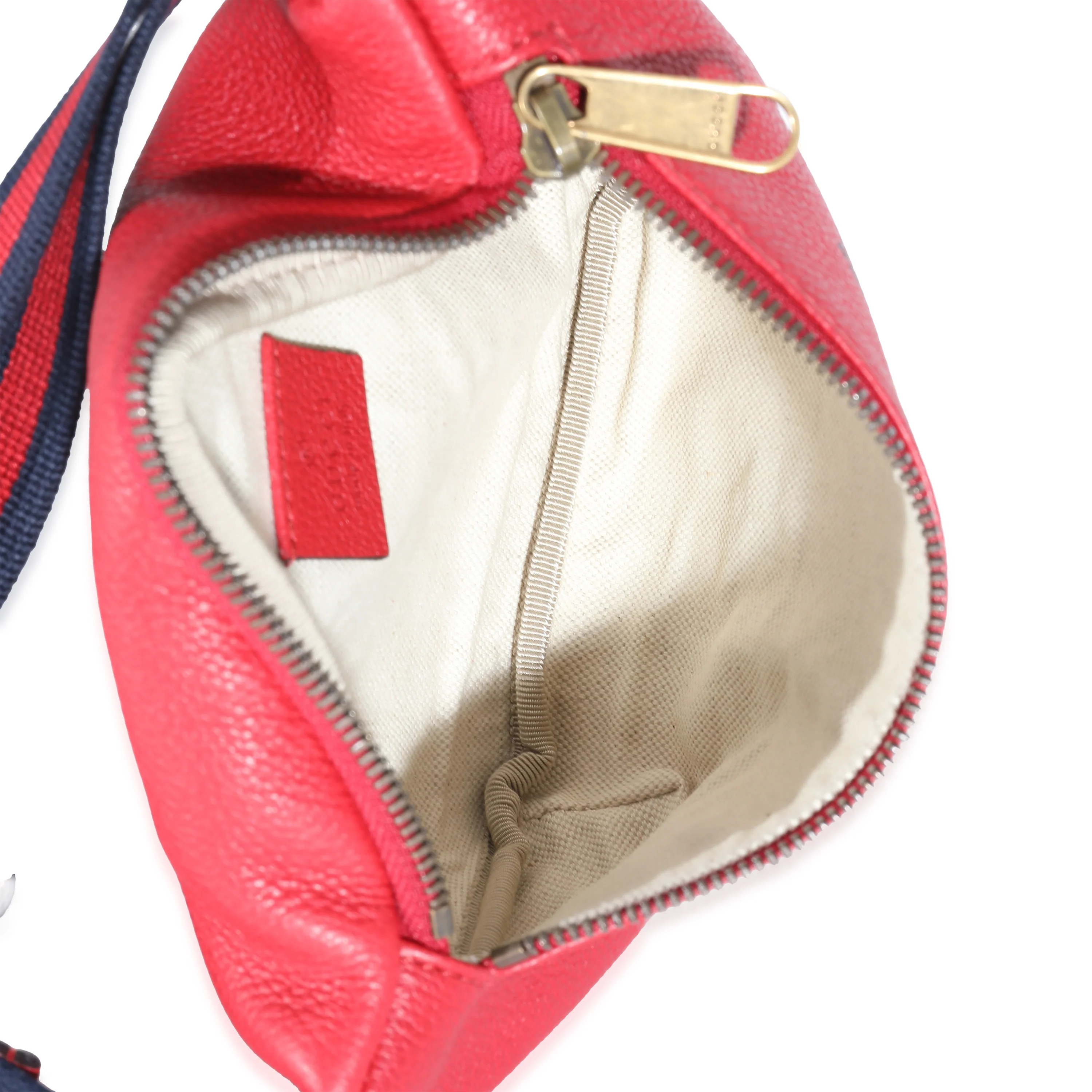 Gucci Red Leather Gucci Logo Bumbag - Image 4