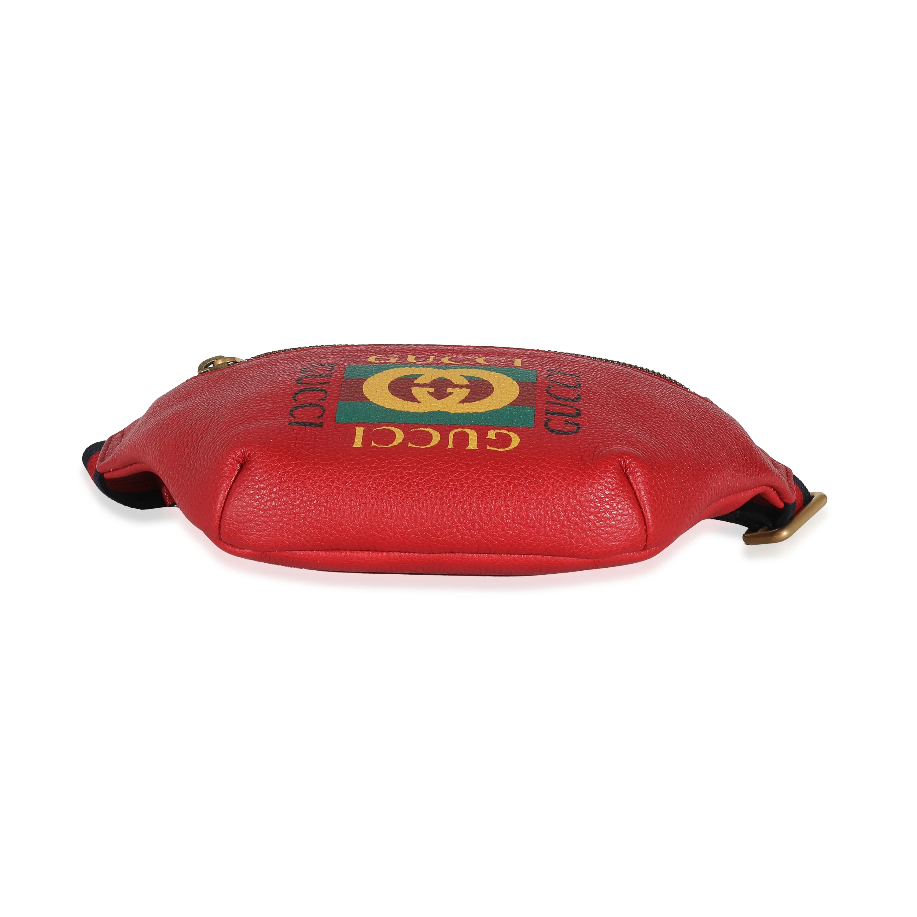Gucci Red Leather Gucci Logo Bumbag - Image 5