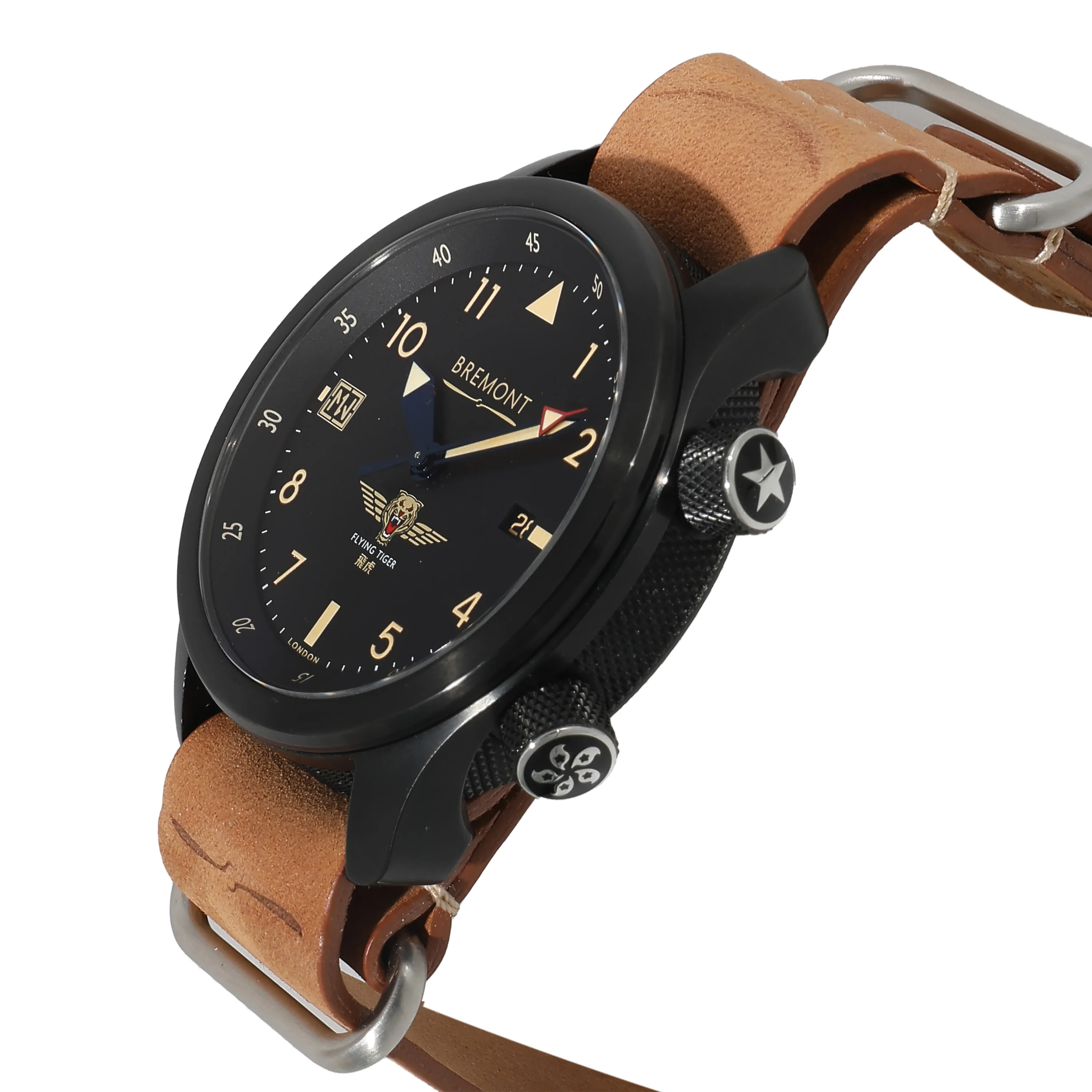 Bremont MWII Flying Tiger U2-51-MICHAEL-WONG-R-S Mens Watch in  DLC - Image 3