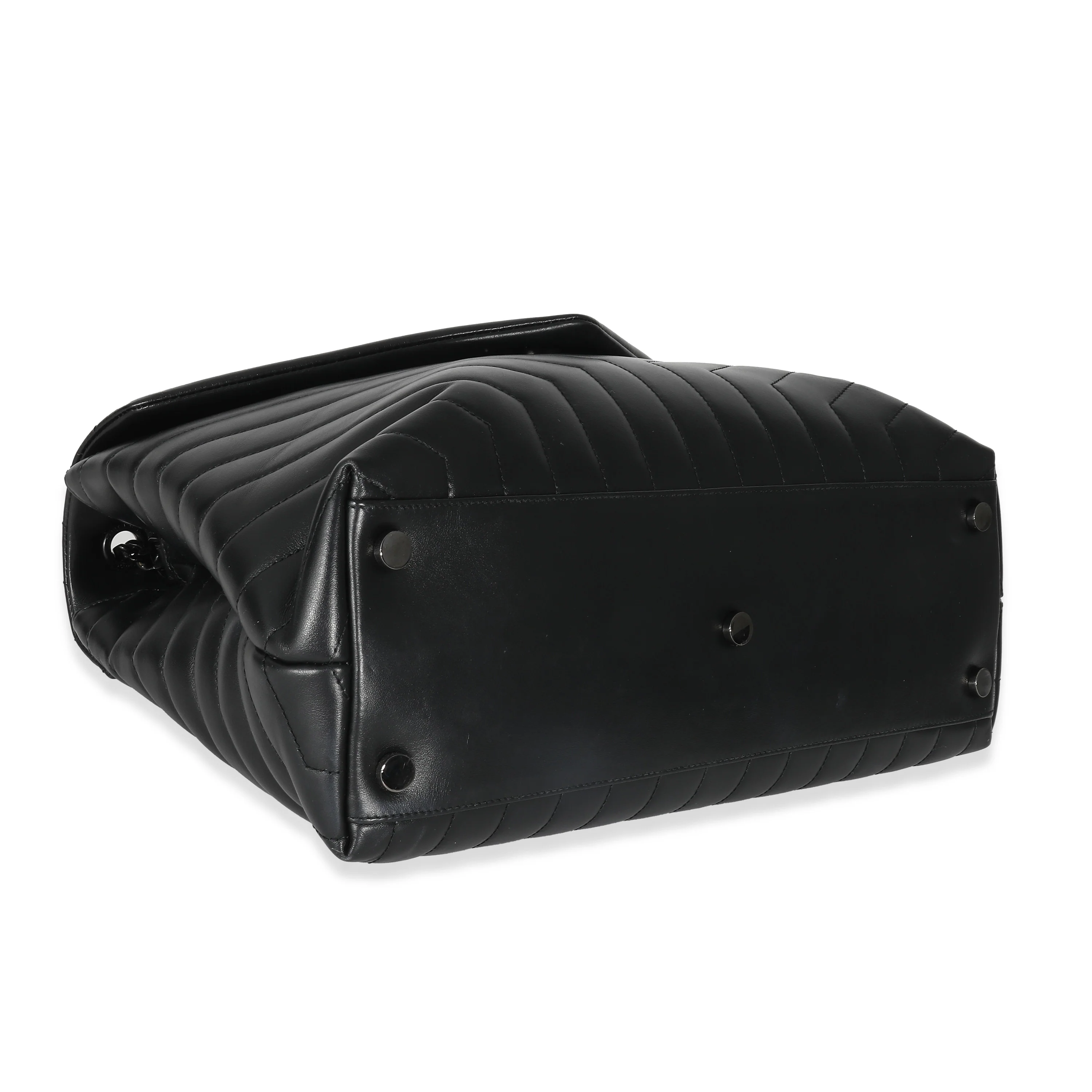 Saint Laurent Black Quilted Leather Large Loulou - Image 3