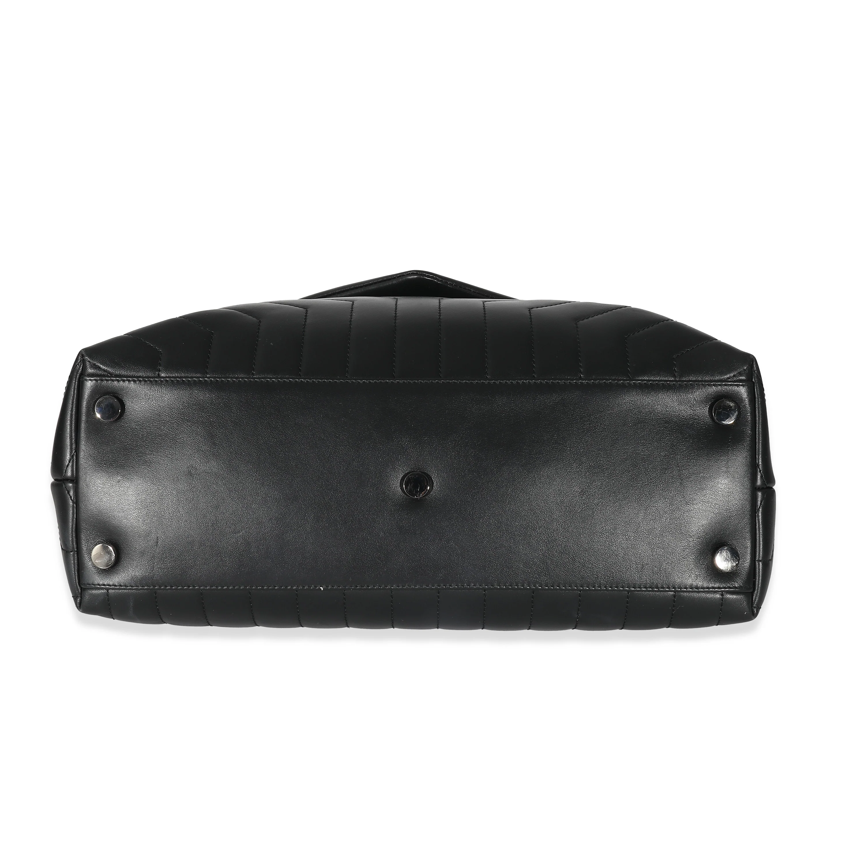 Saint Laurent Black Quilted Leather Large Loulou - Image 9