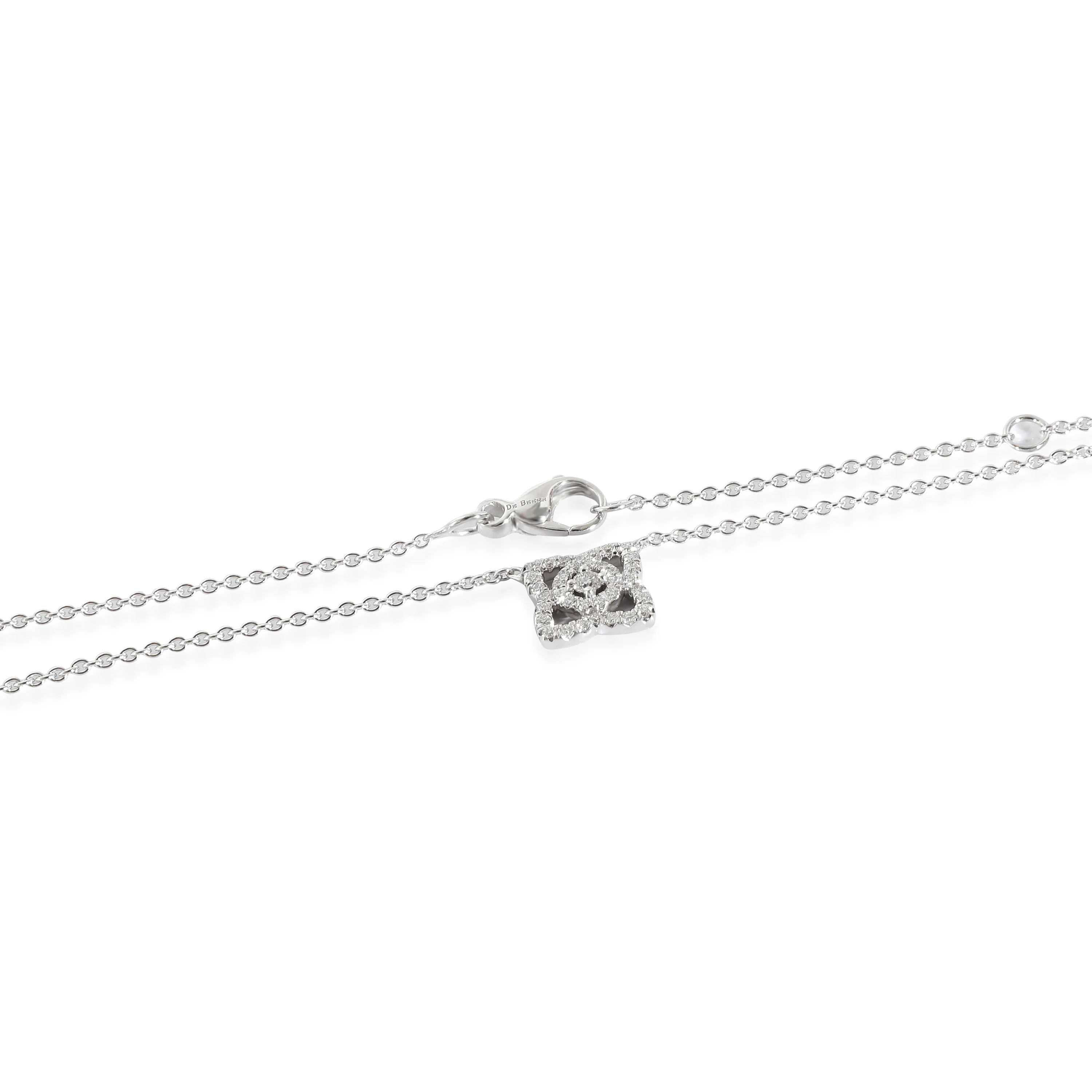DeBeers Enchanted Lotus Pendant in 18k White Gold 0.16 CTW - Image 3